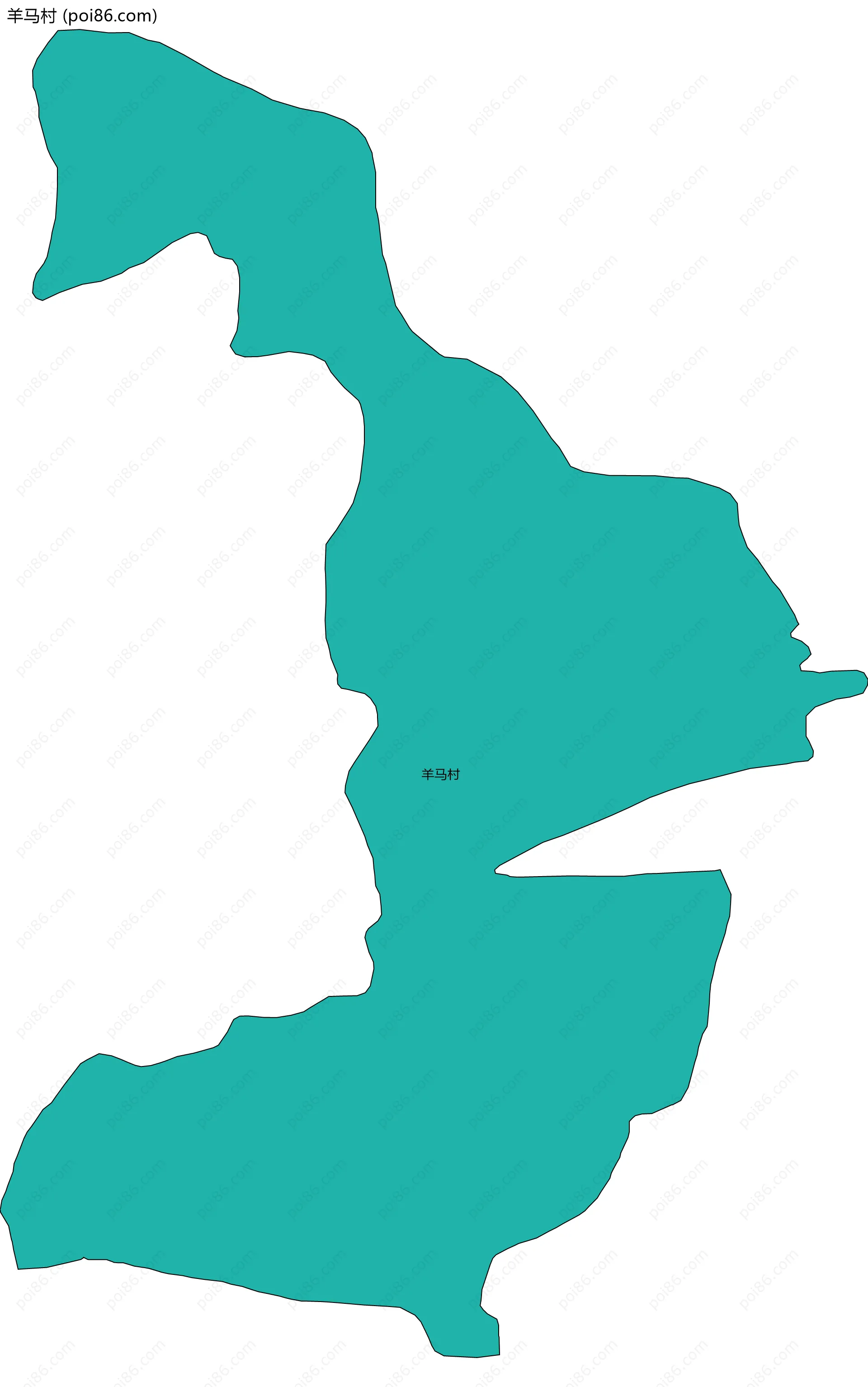 羊马村边界地图