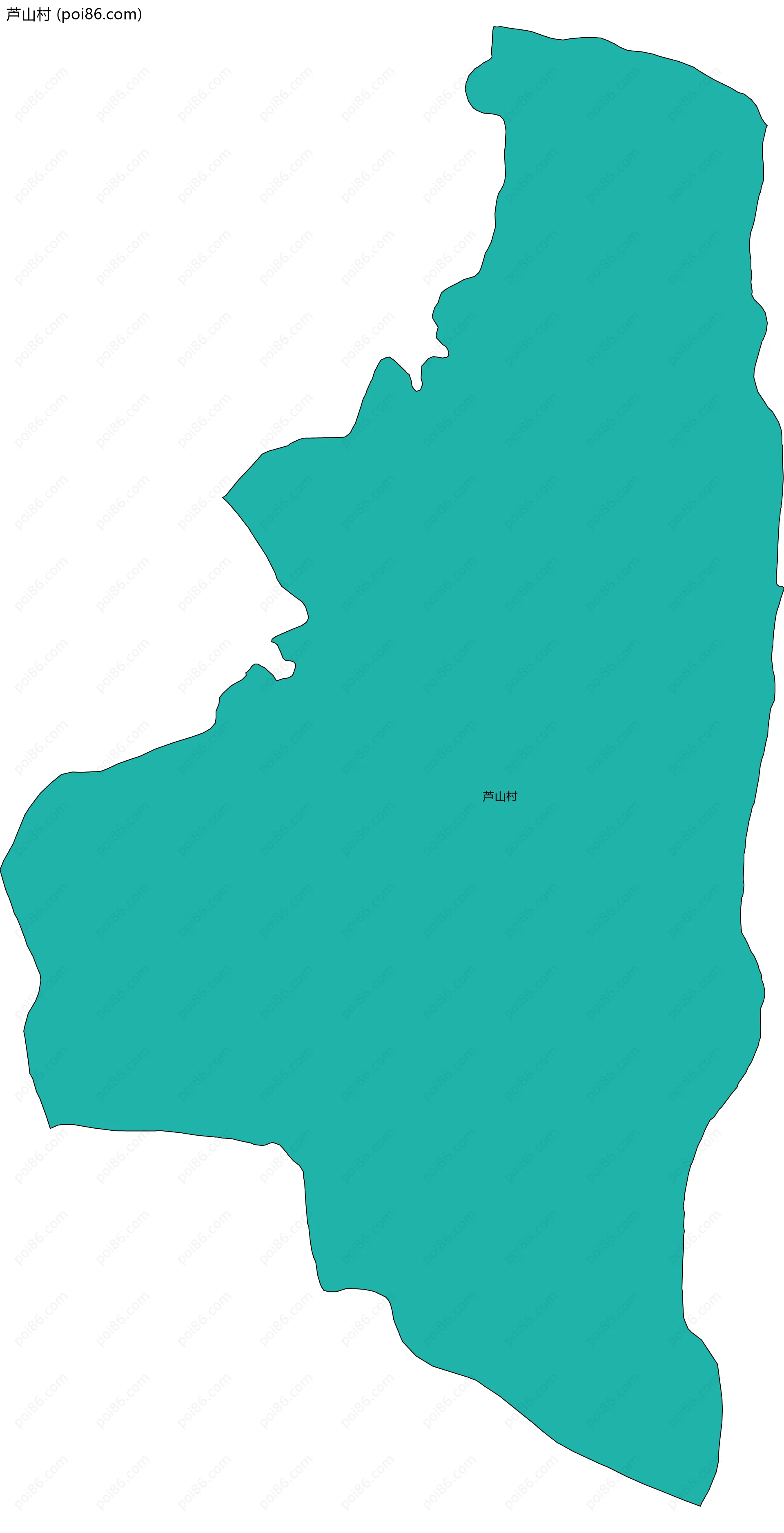 芦山村边界地图