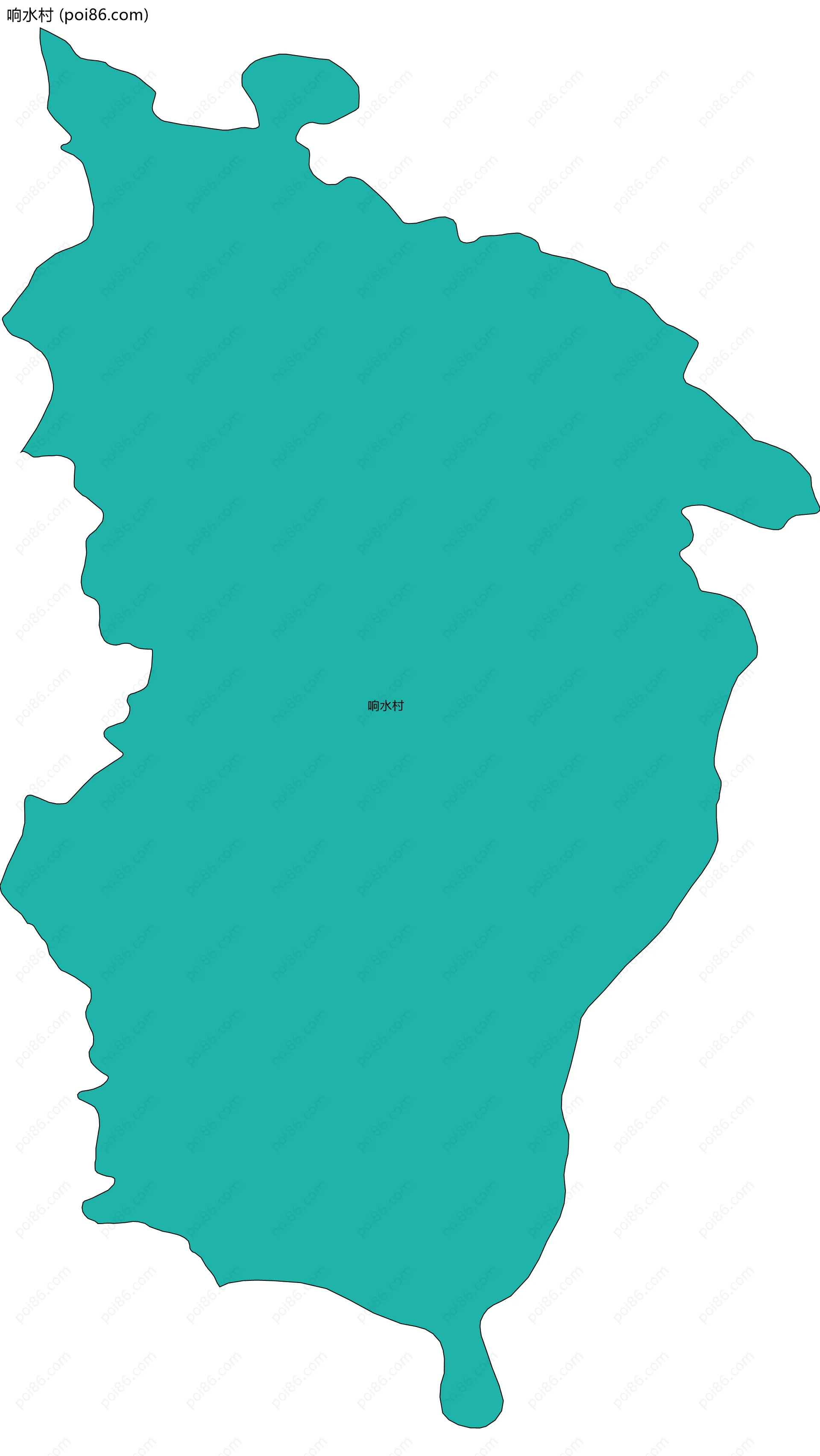 响水村边界地图