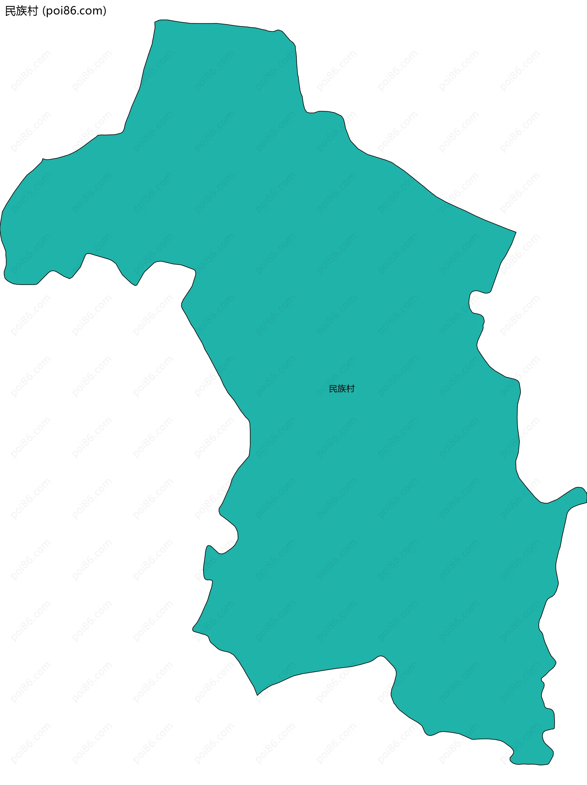 民族村边界地图