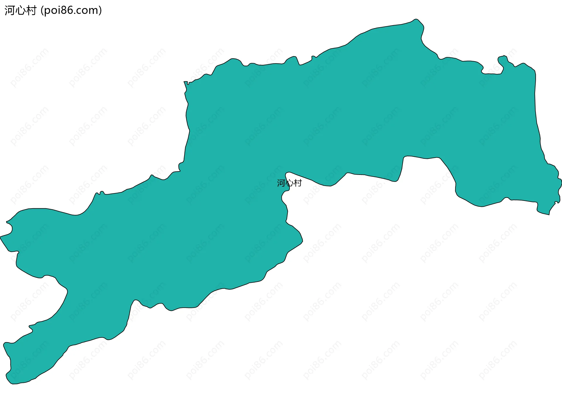 河心村边界地图