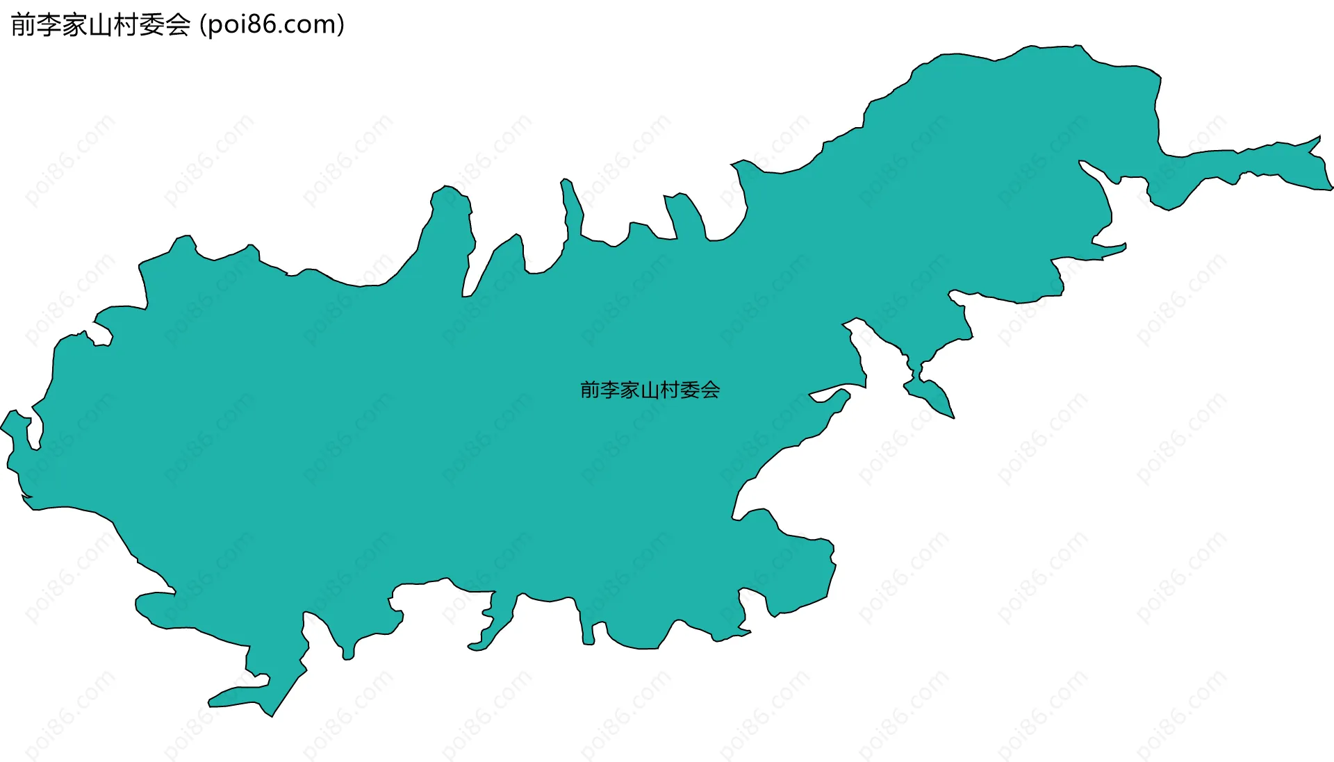 前李家山村委会边界地图