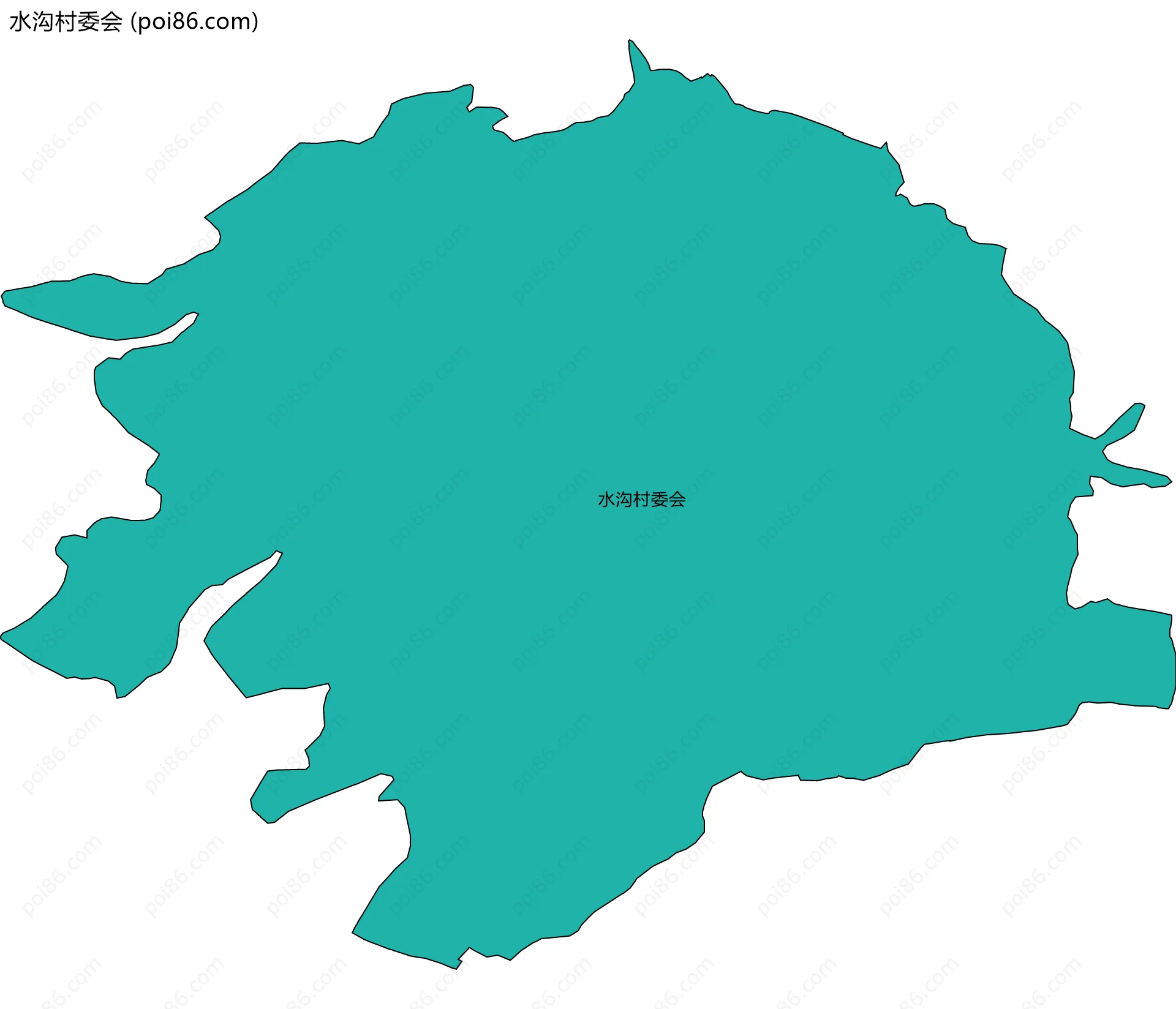 水沟村委会边界地图