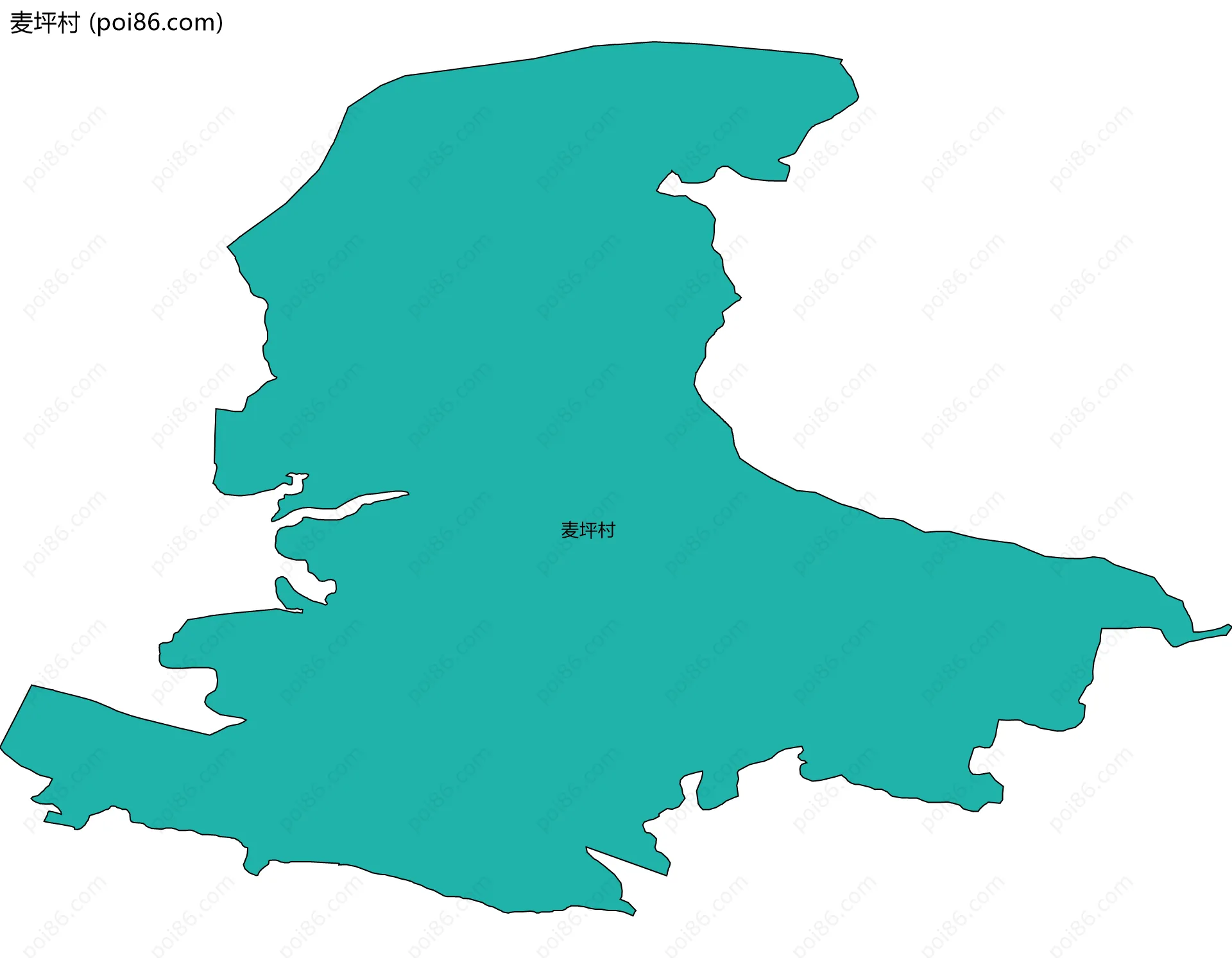 麦坪村边界地图