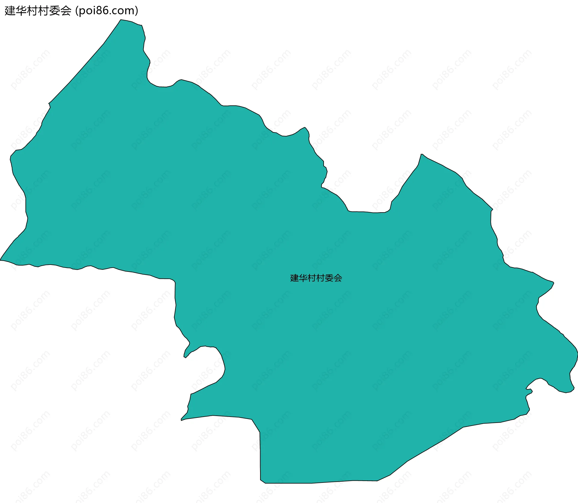 建华村村委会边界地图