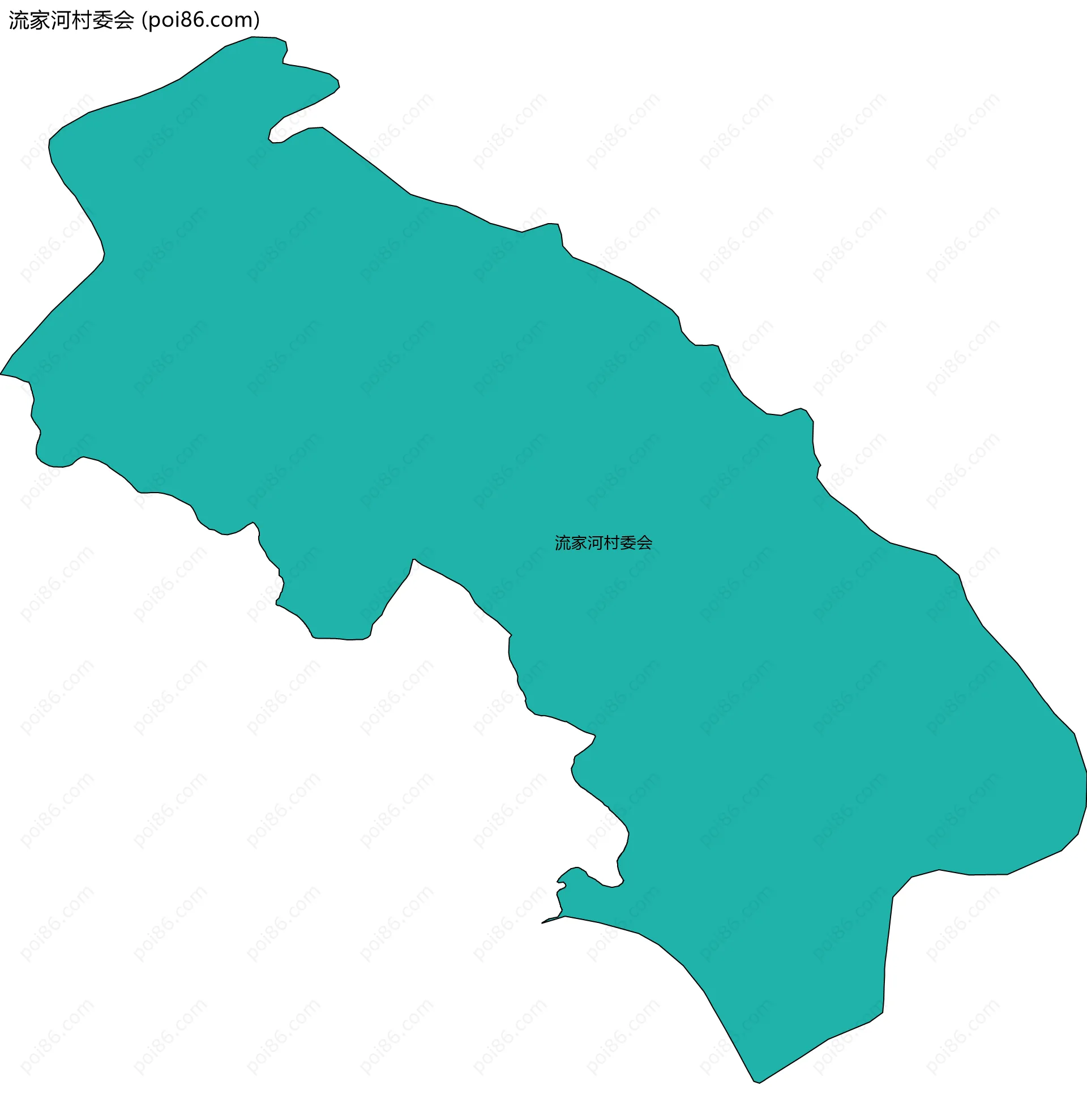 流家河村委会边界地图