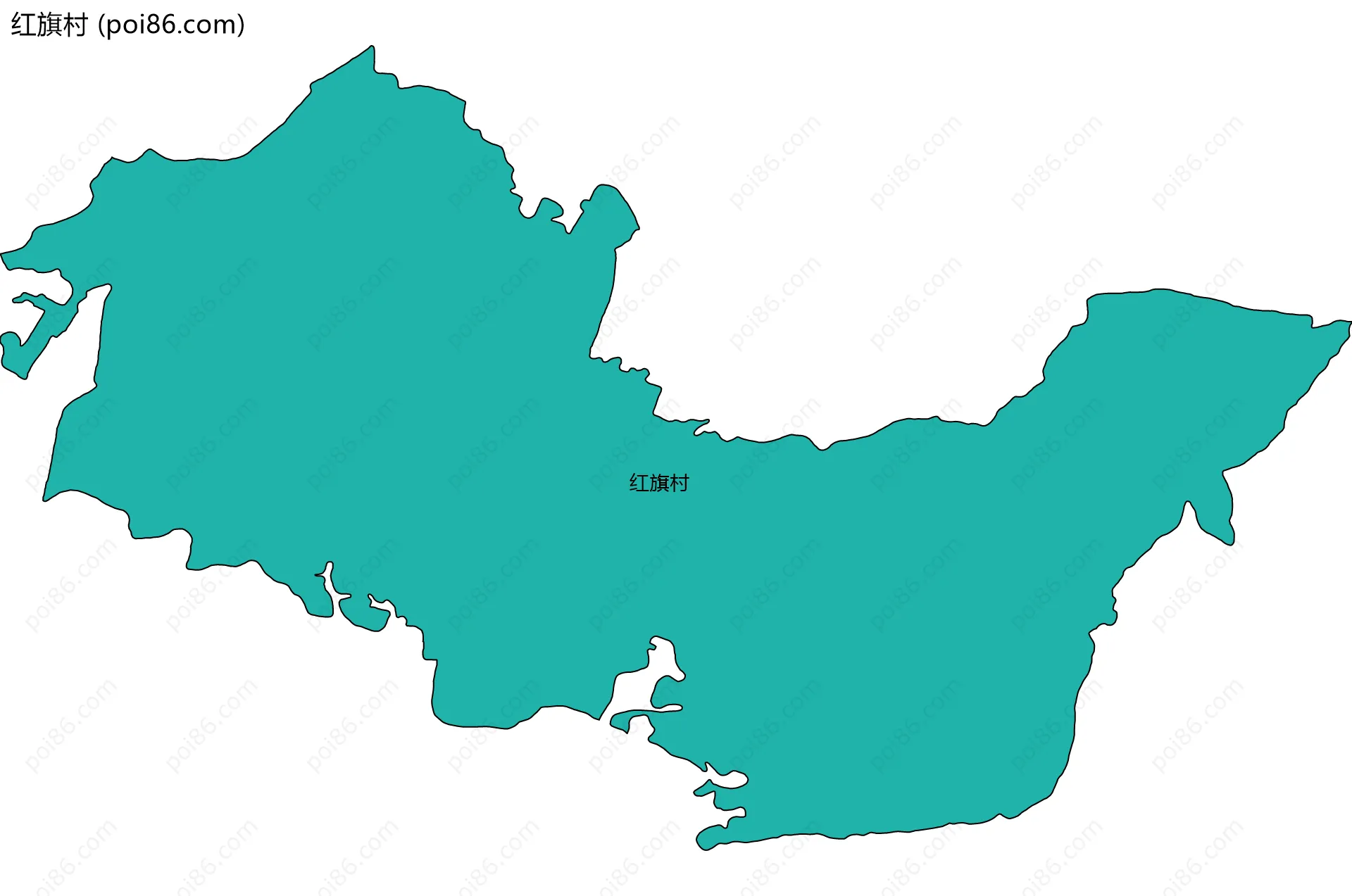 红旗村边界地图