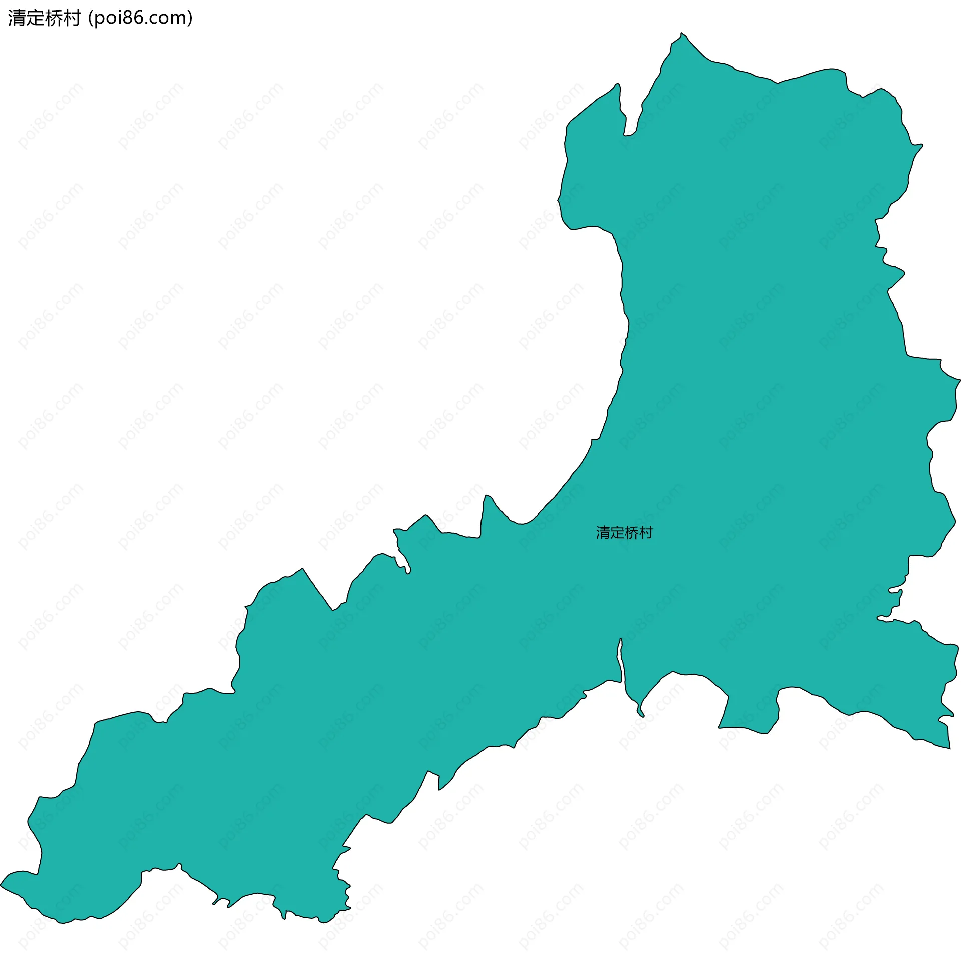 清定桥村边界地图