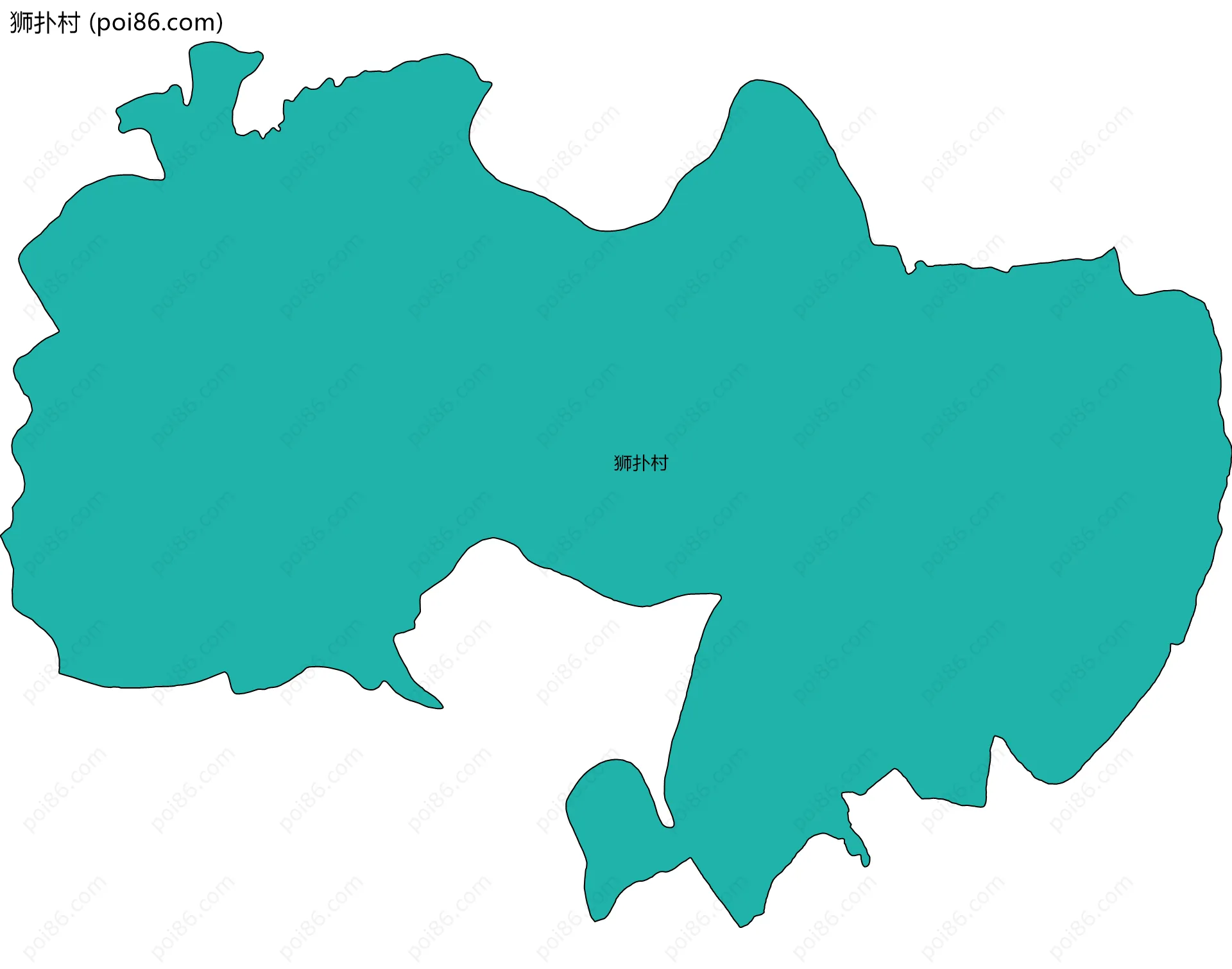 狮扑村边界地图