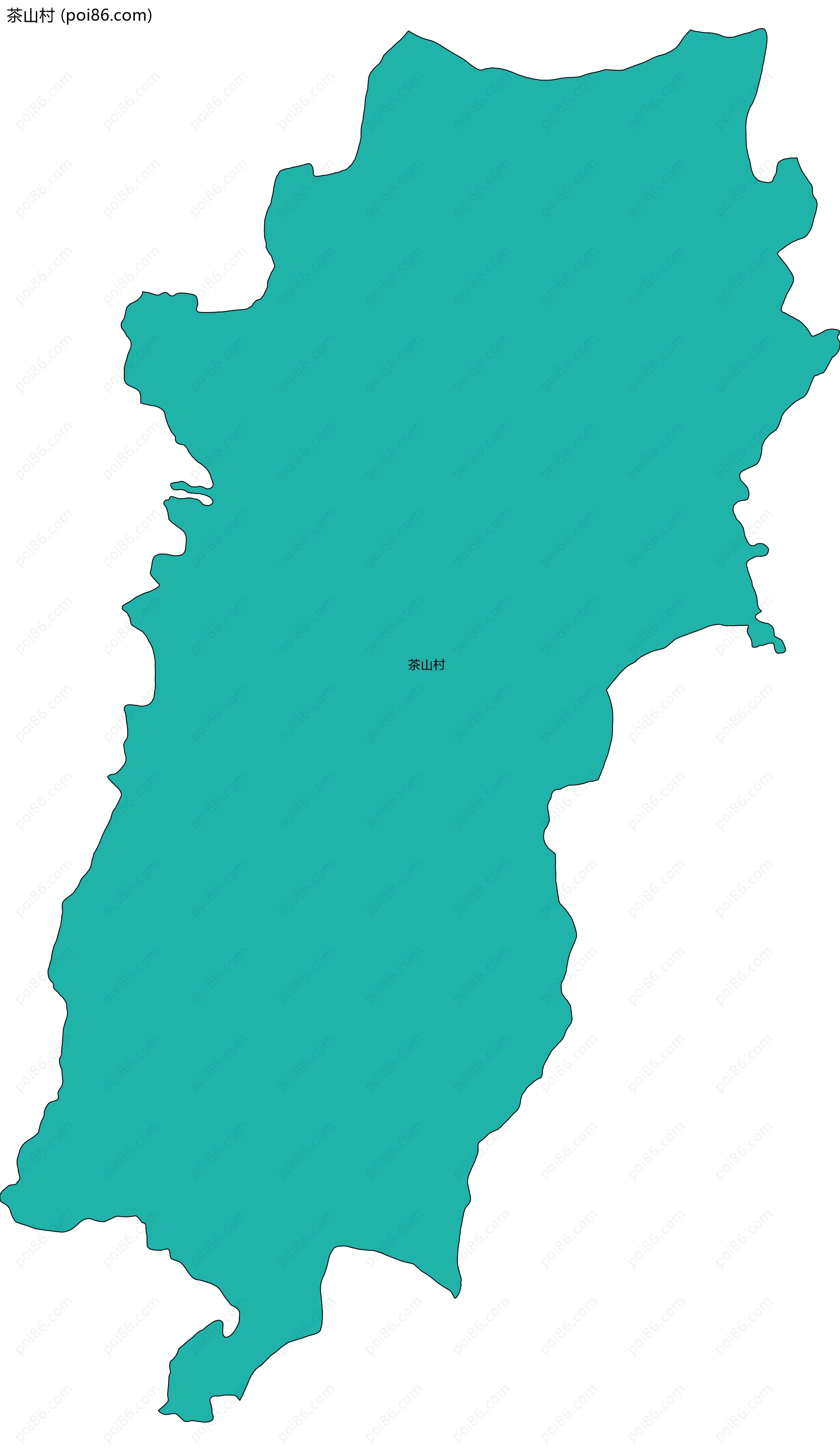 茶山村边界地图