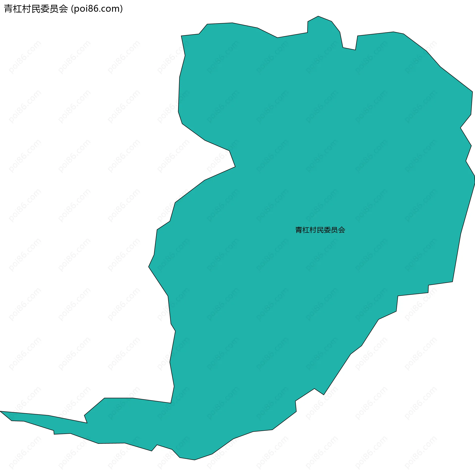青杠村民委员会边界地图