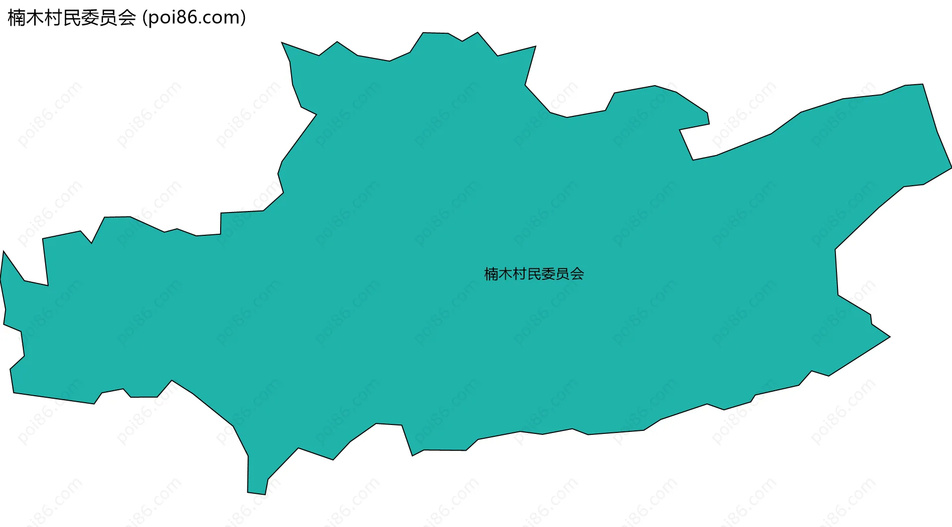 楠木村民委员会边界地图