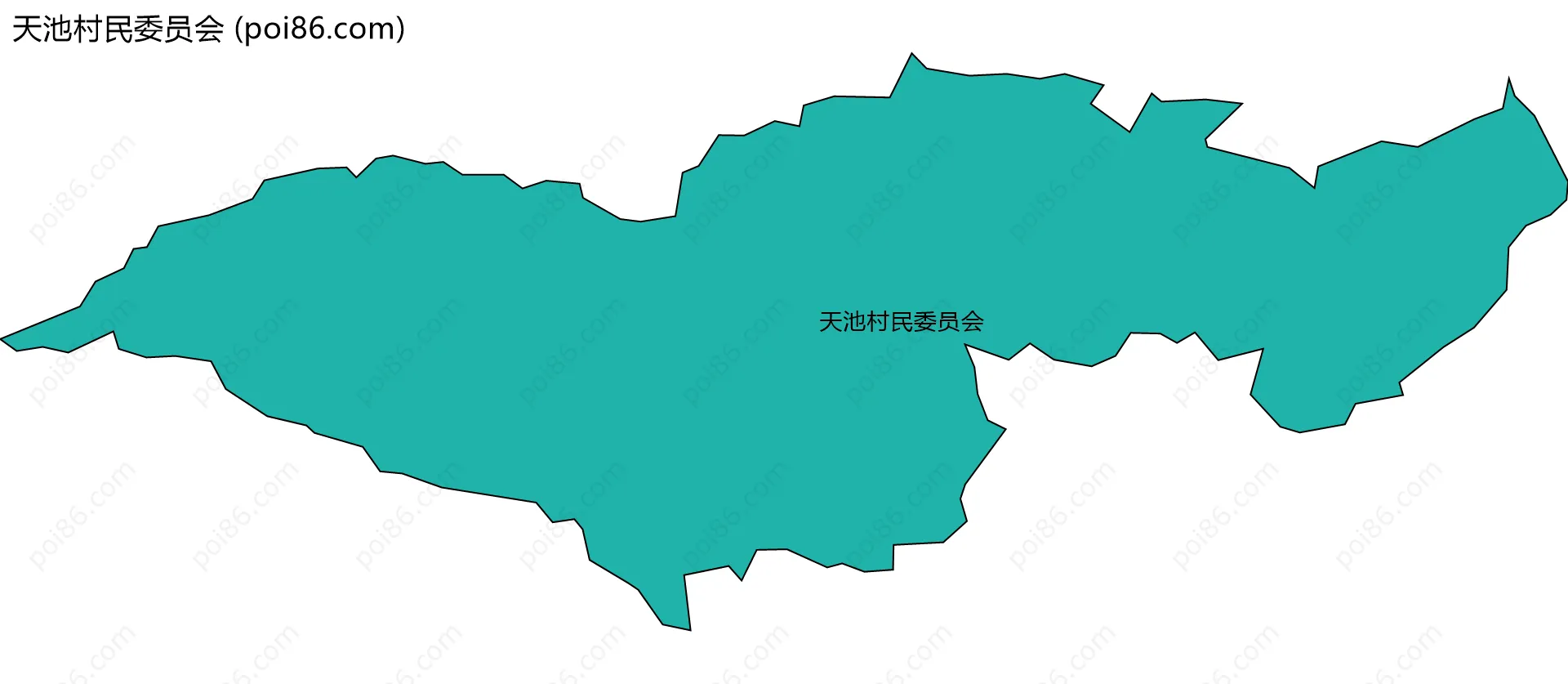 天池村民委员会边界地图