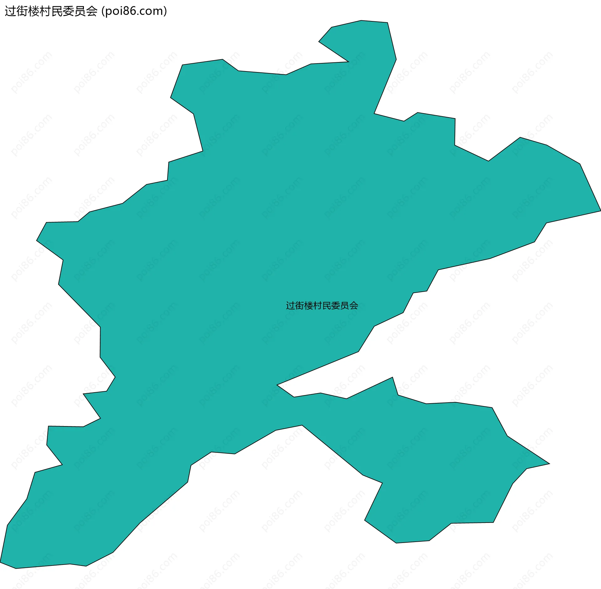 过街楼村民委员会边界地图
