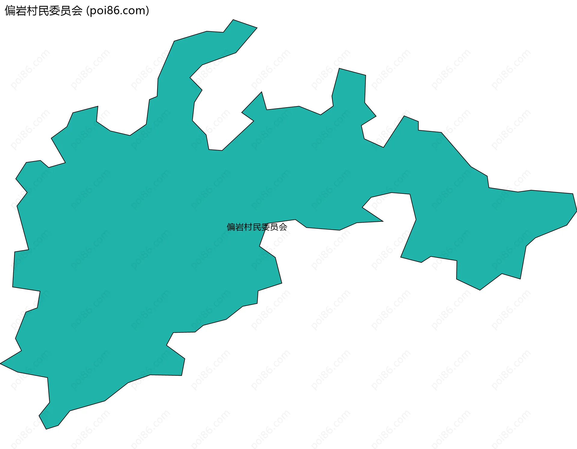 偏岩村民委员会边界地图