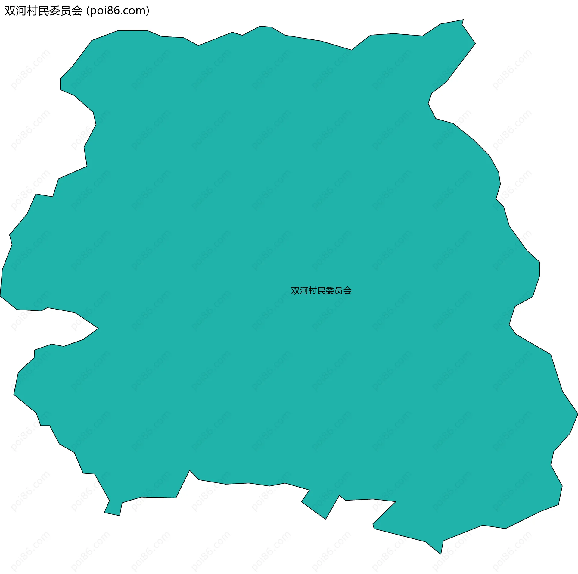 双河村民委员会边界地图