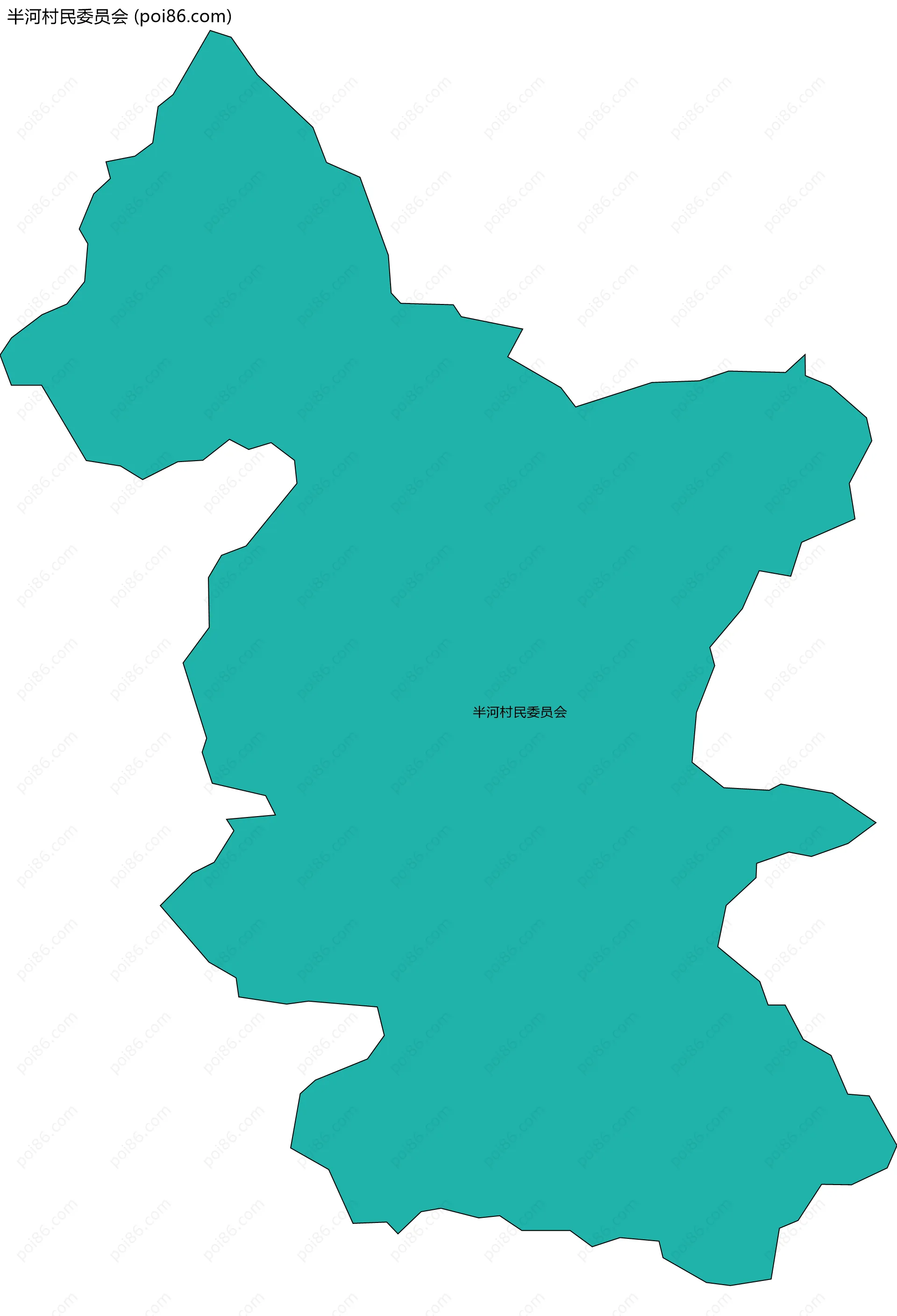 半河村民委员会边界地图