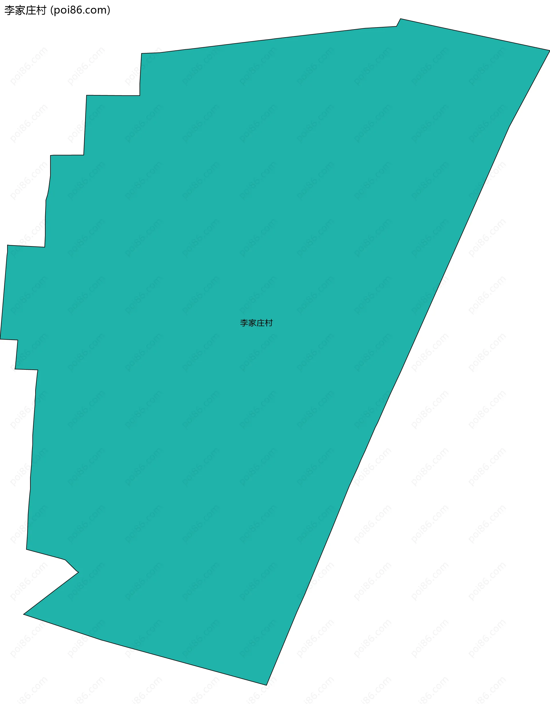 李家庄村边界地图