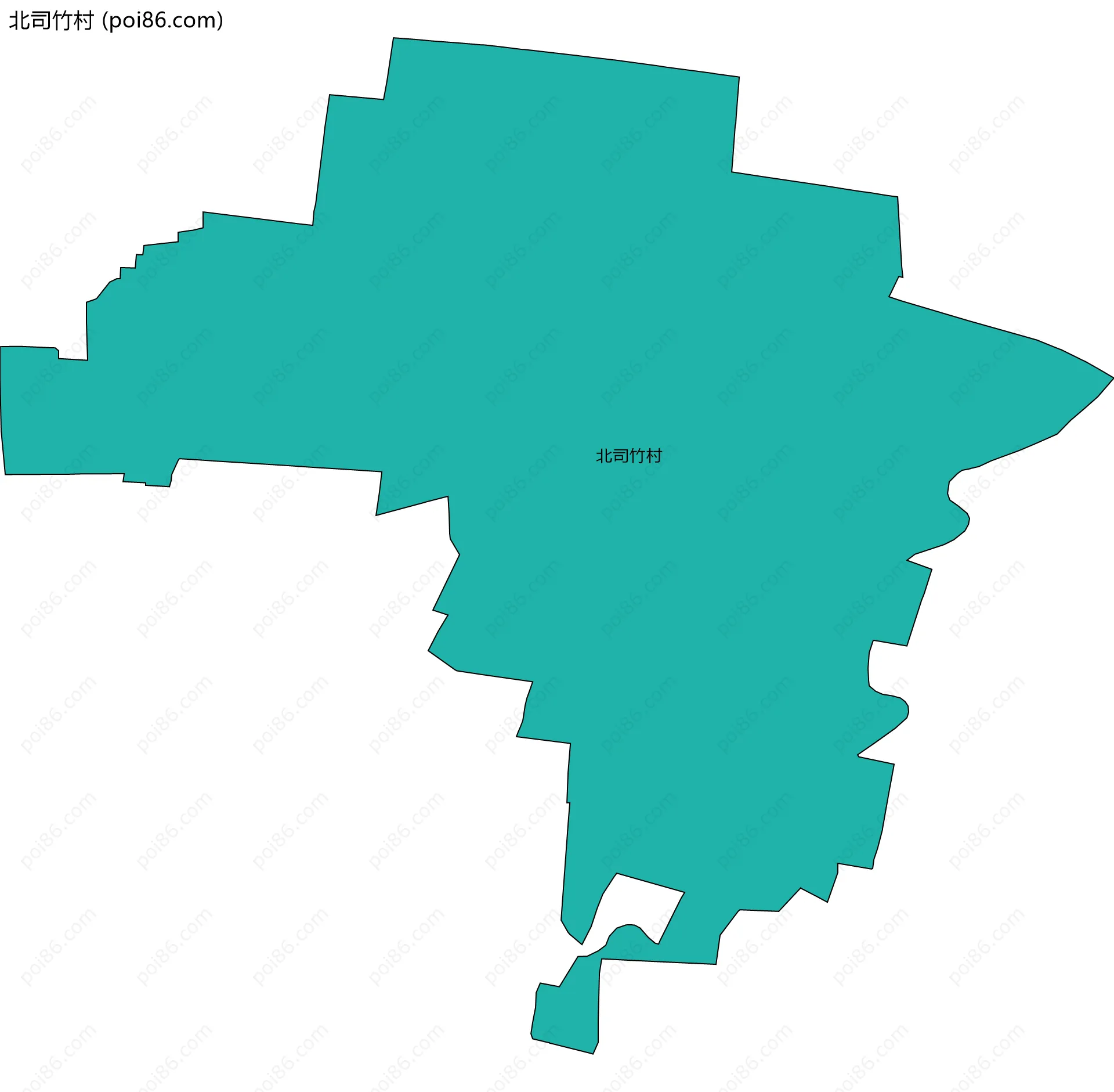 北司竹村边界地图