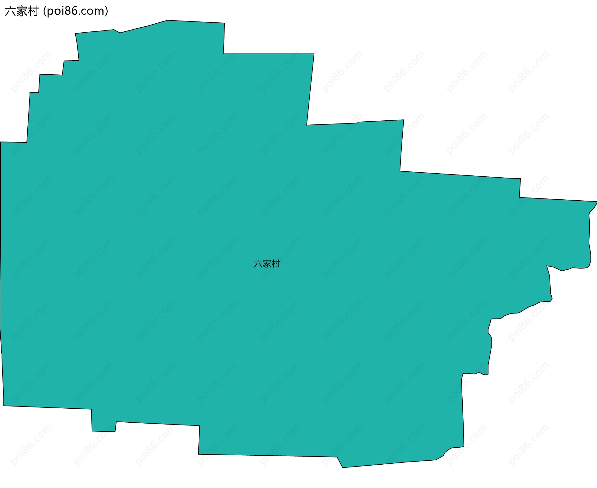 六家村边界地图
