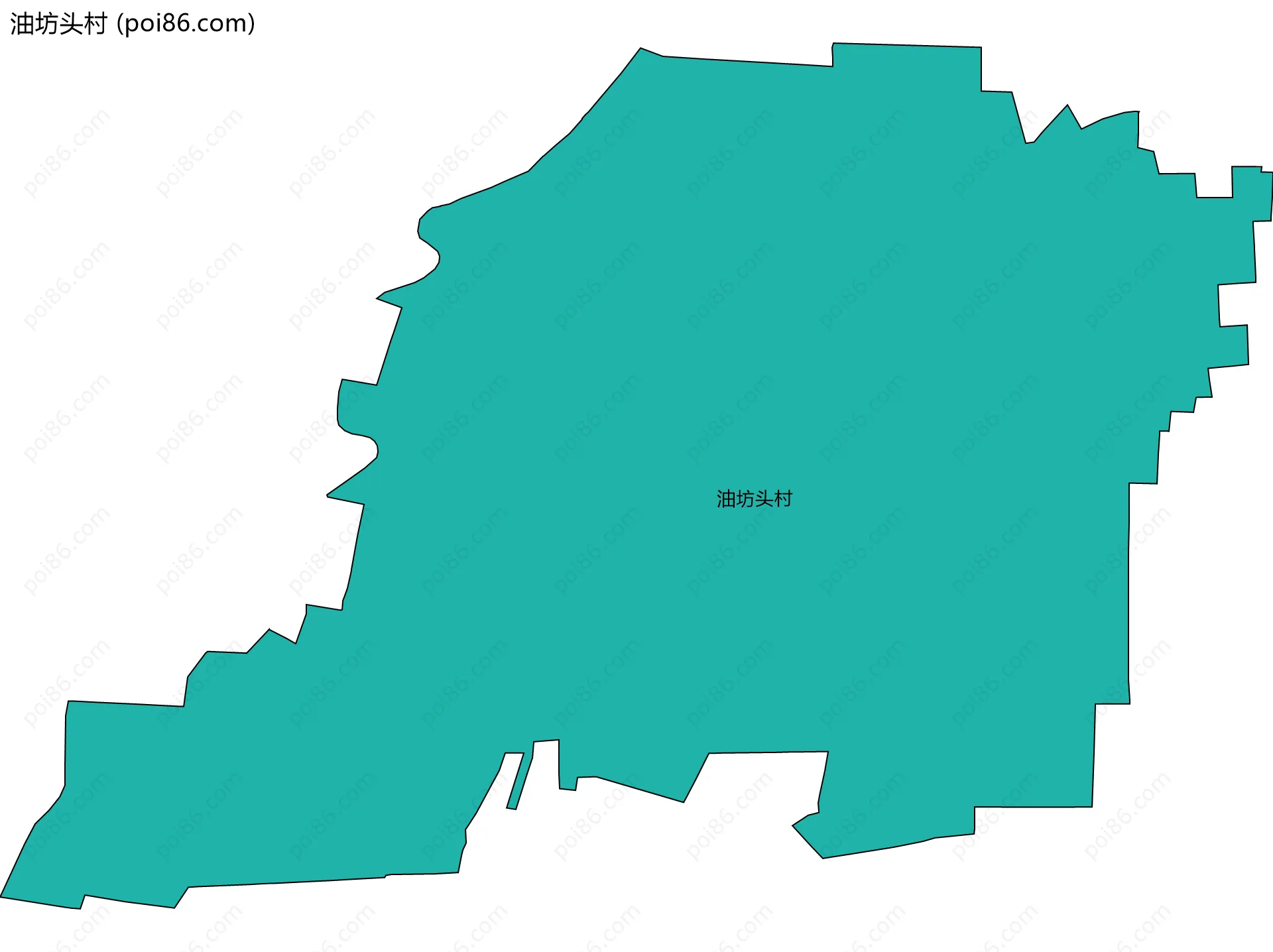 油坊头村边界地图