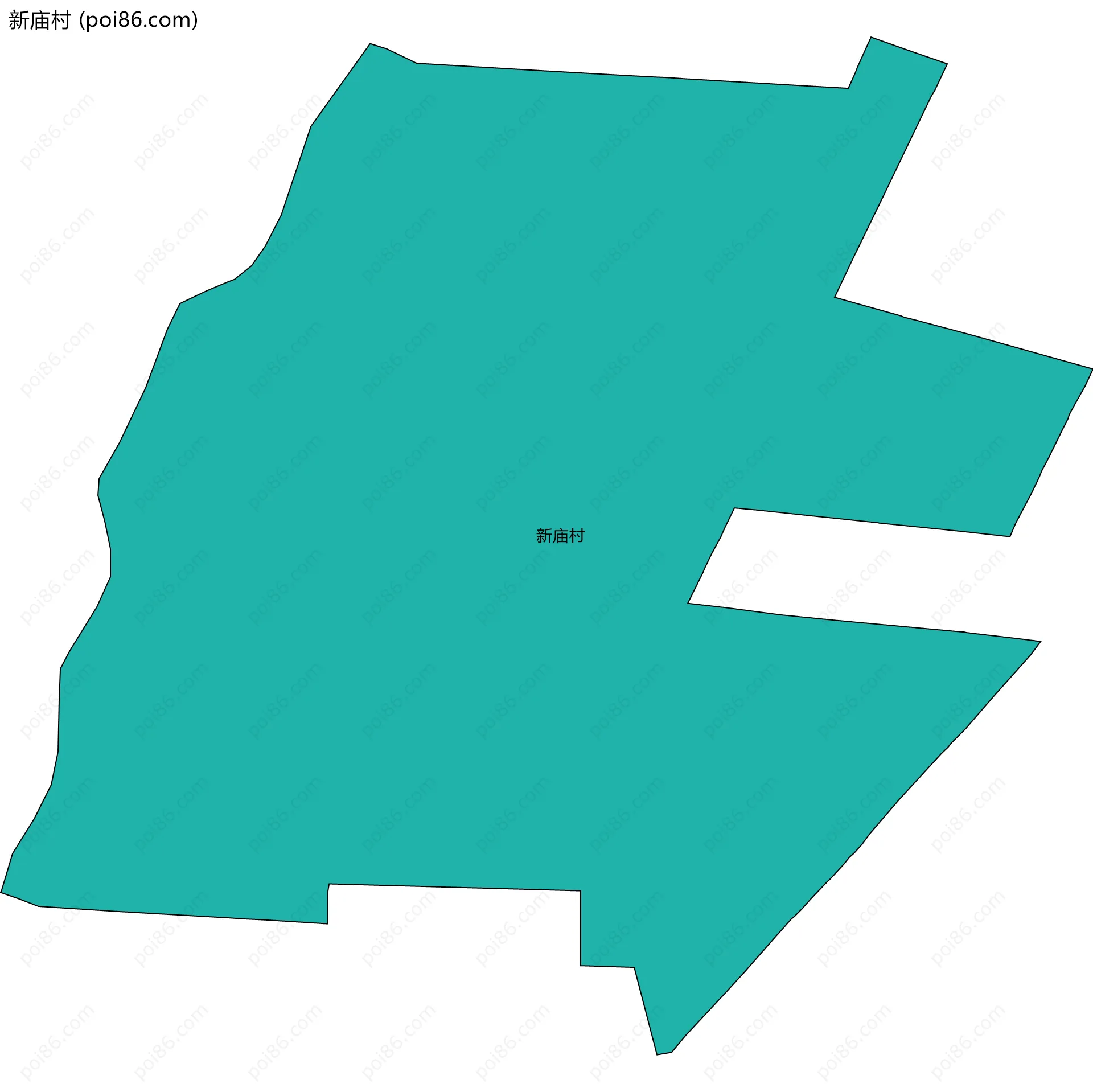新庙村边界地图