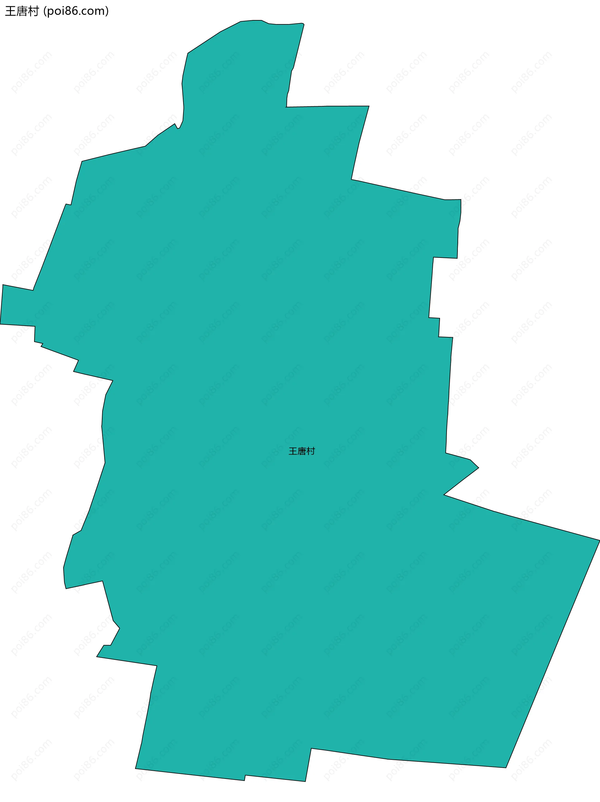 王唐村边界地图