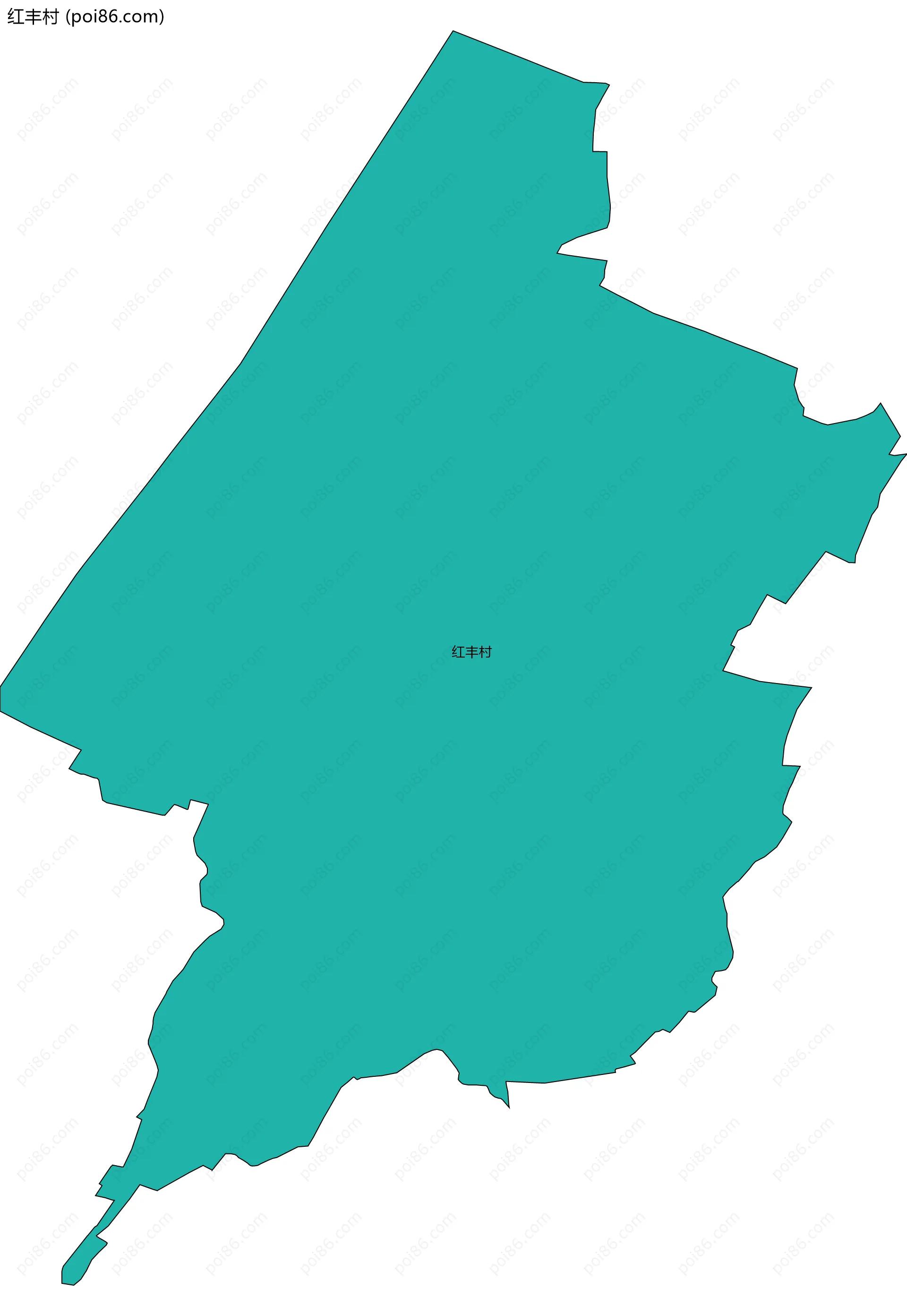 红丰村边界地图
