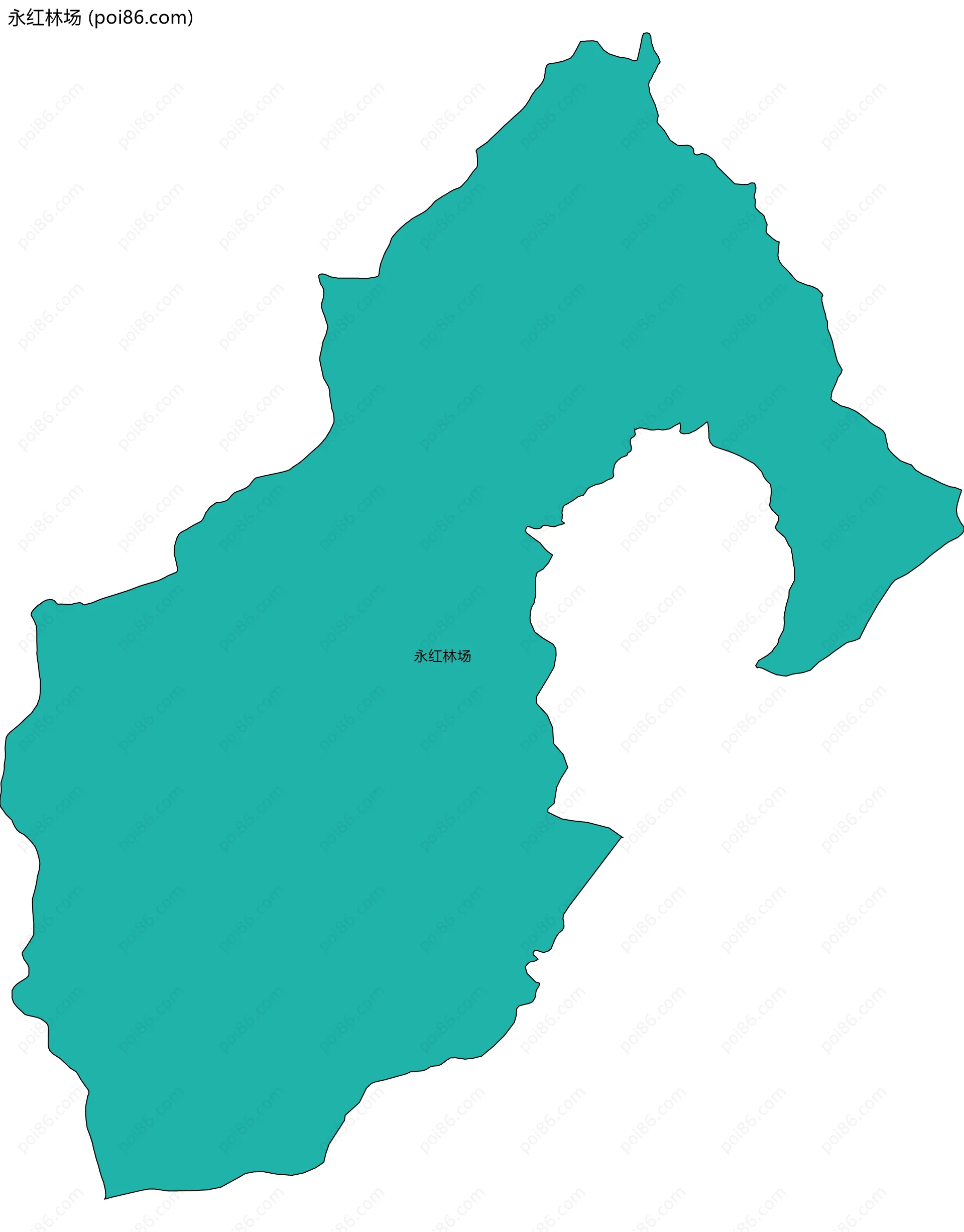 永红林场边界地图