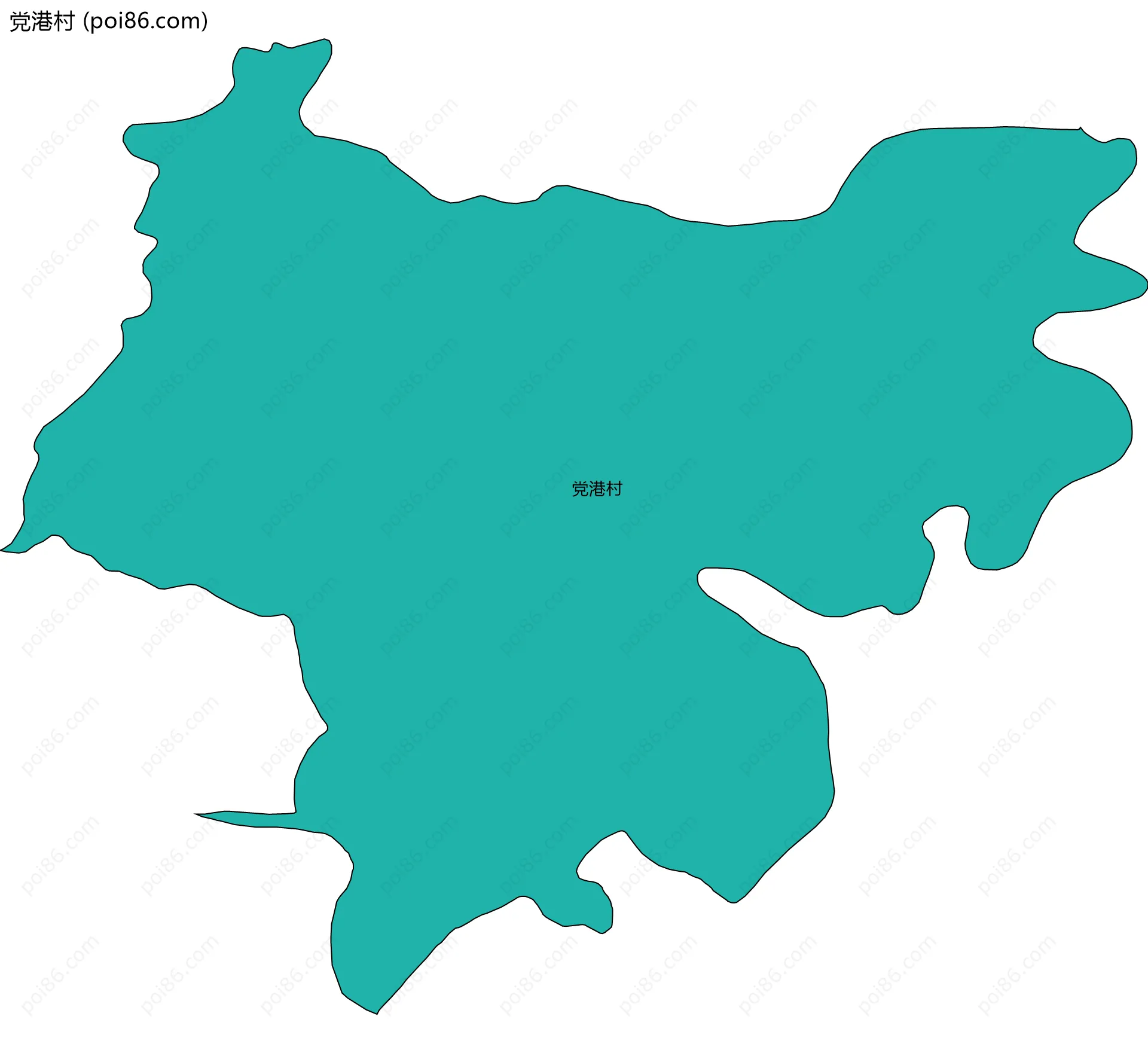 党港村边界地图