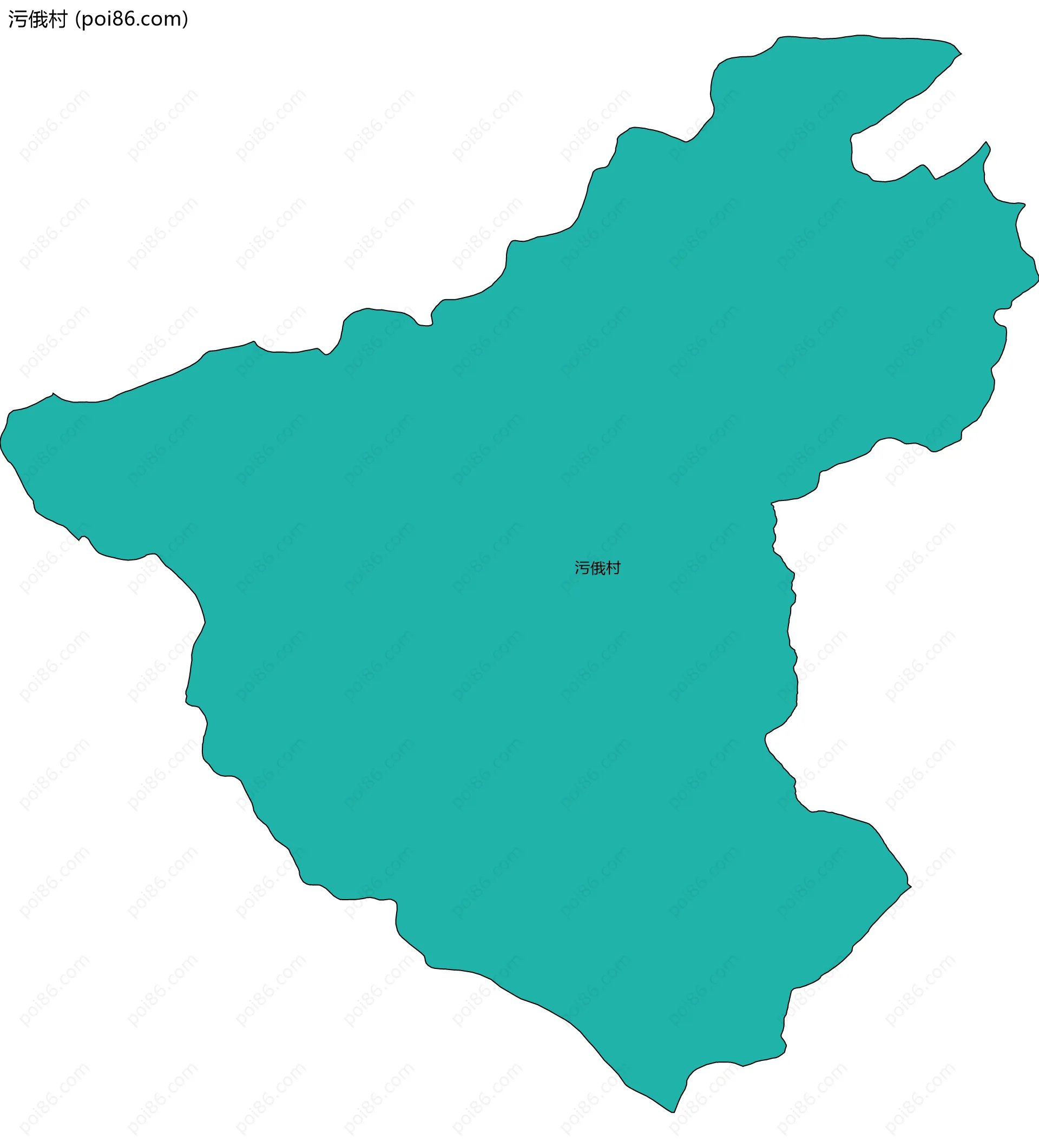 污俄村边界地图