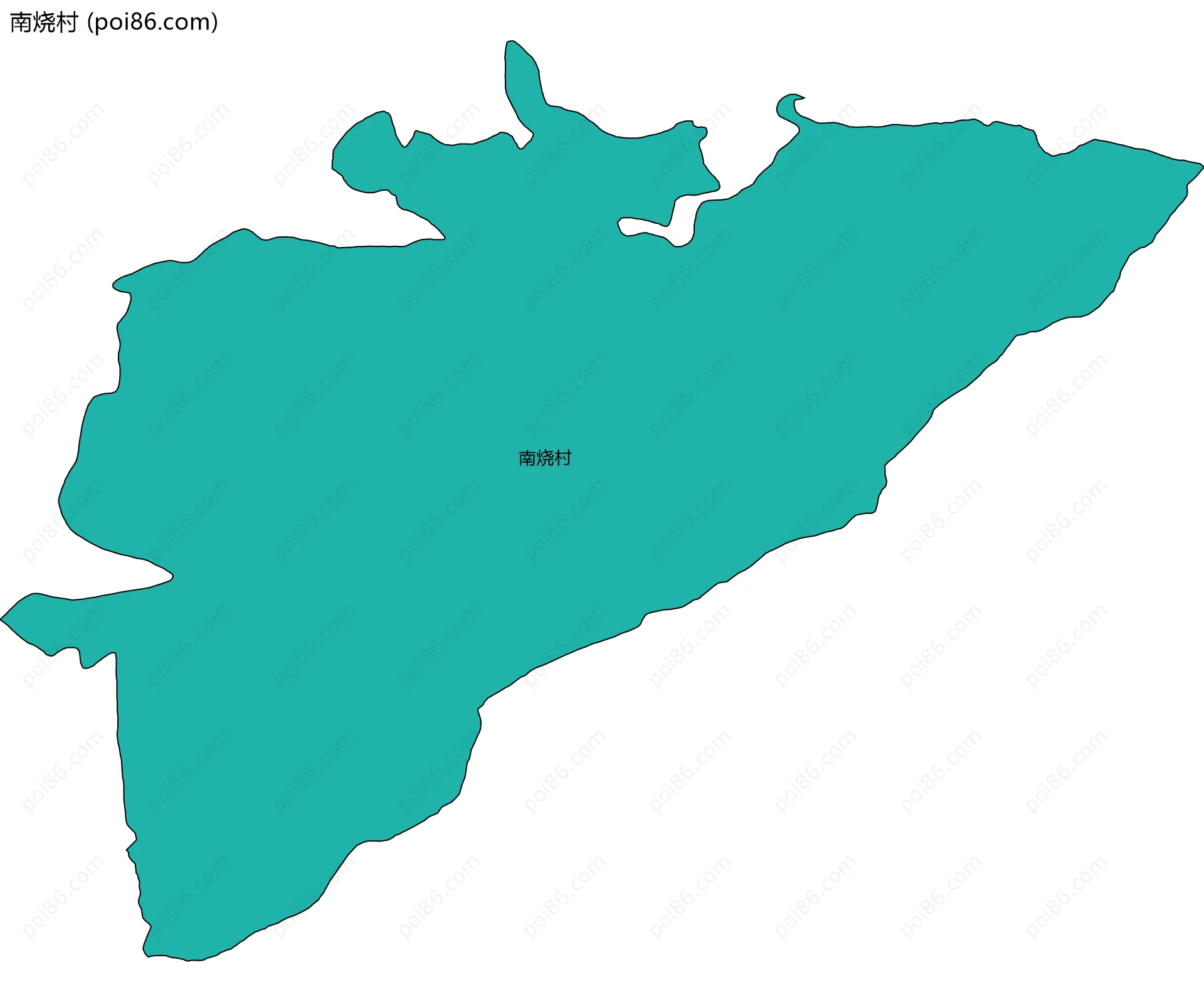 南烧村边界地图