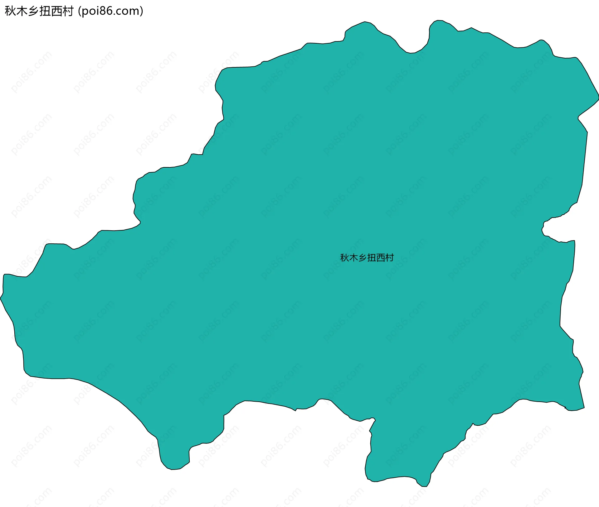 秋木乡扭西村边界地图