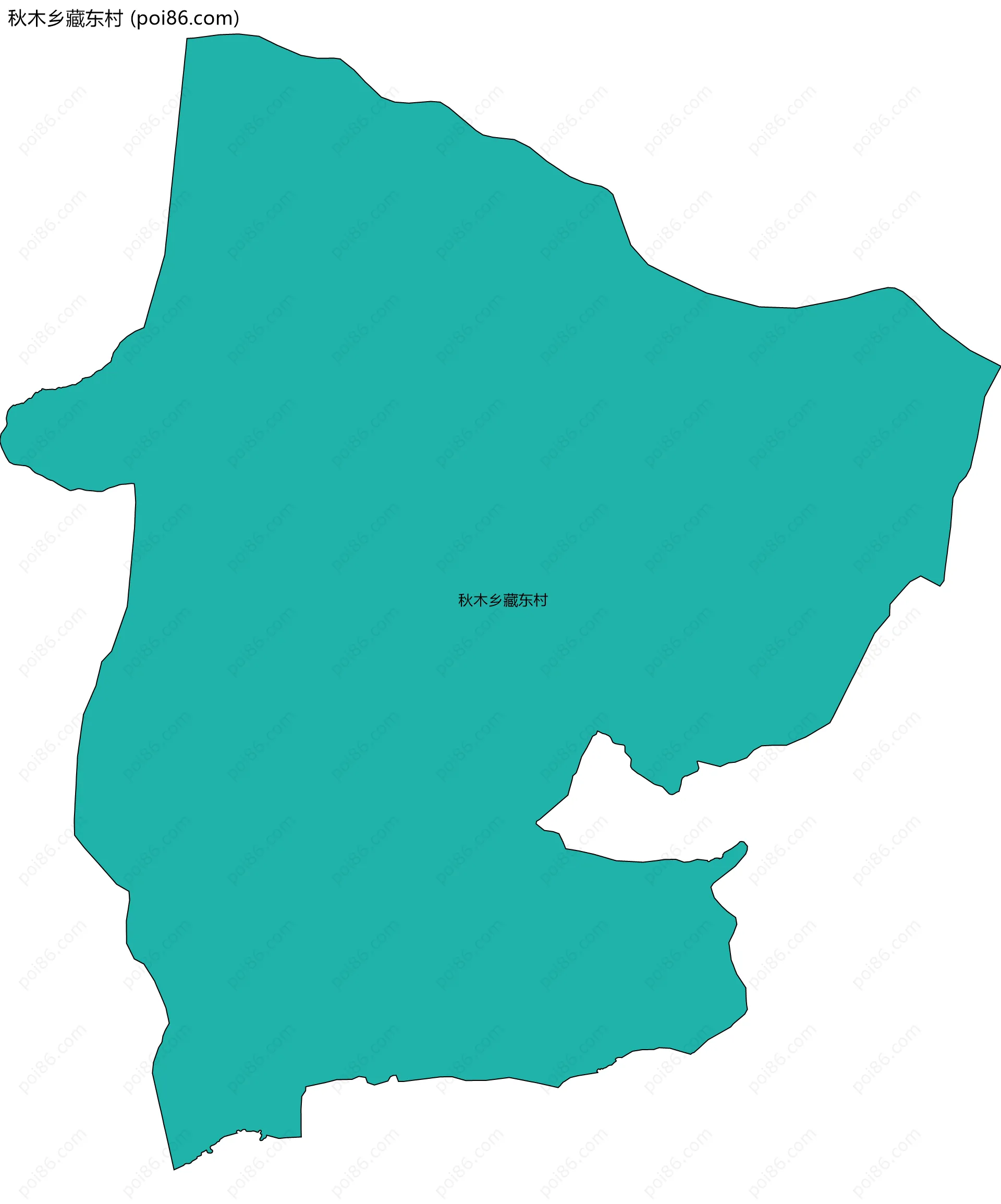 秋木乡藏东村边界地图