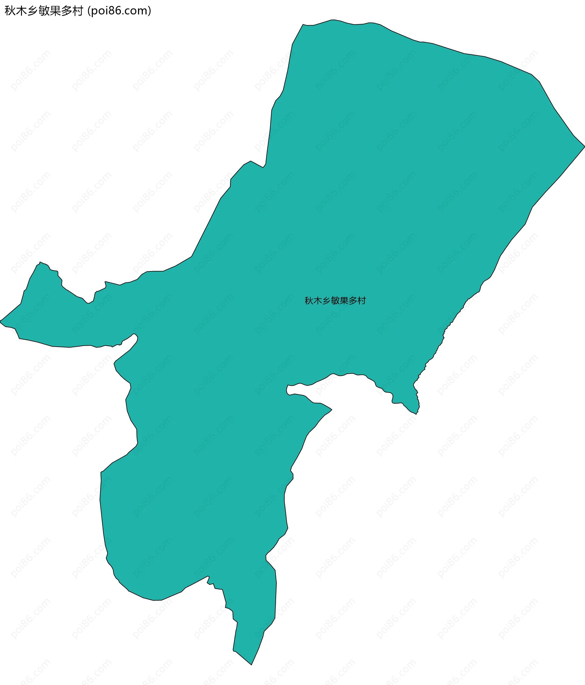 秋木乡敏果多村边界地图