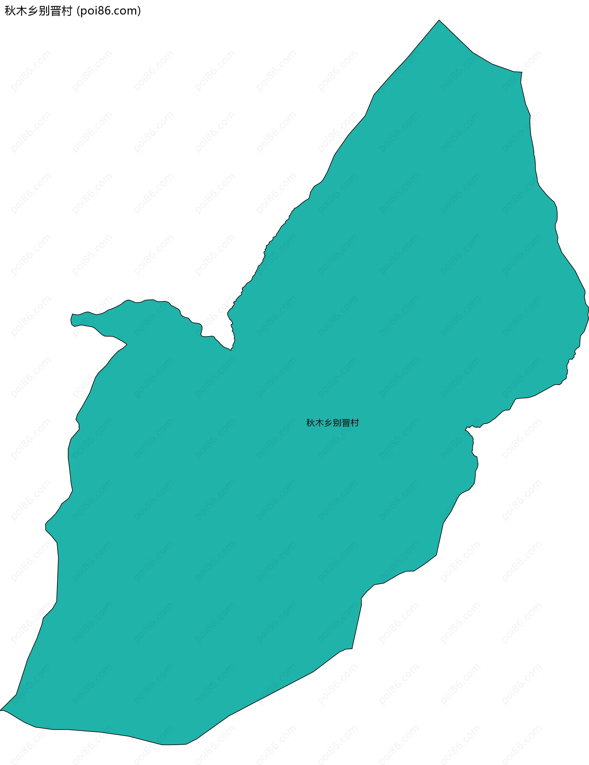 秋木乡别晋村边界地图