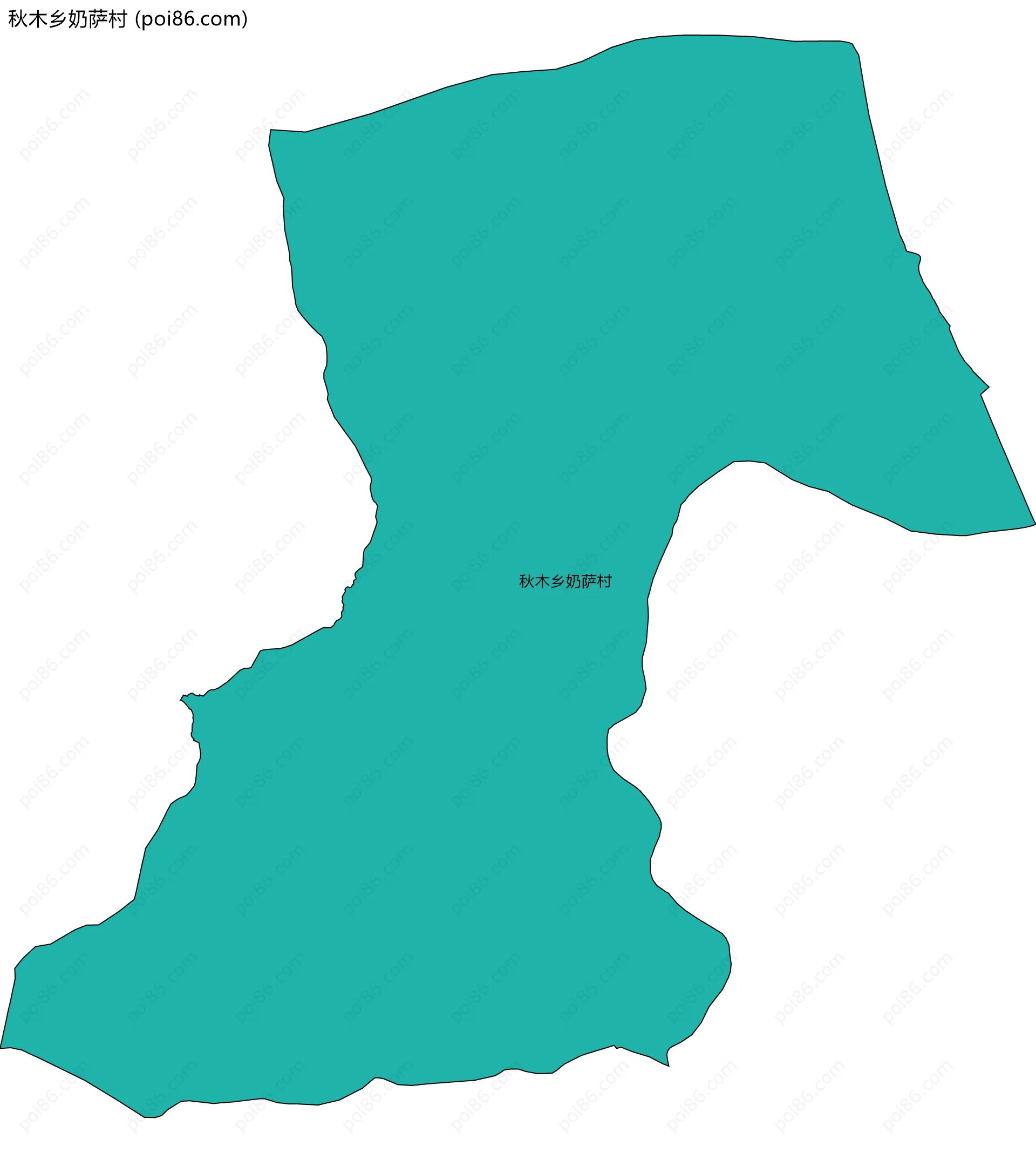 秋木乡奶萨村边界地图