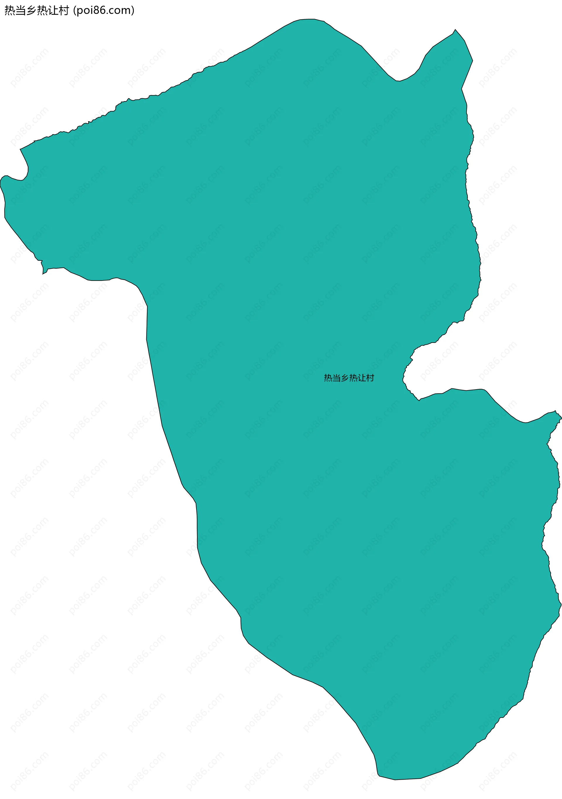 热当乡热让村边界地图