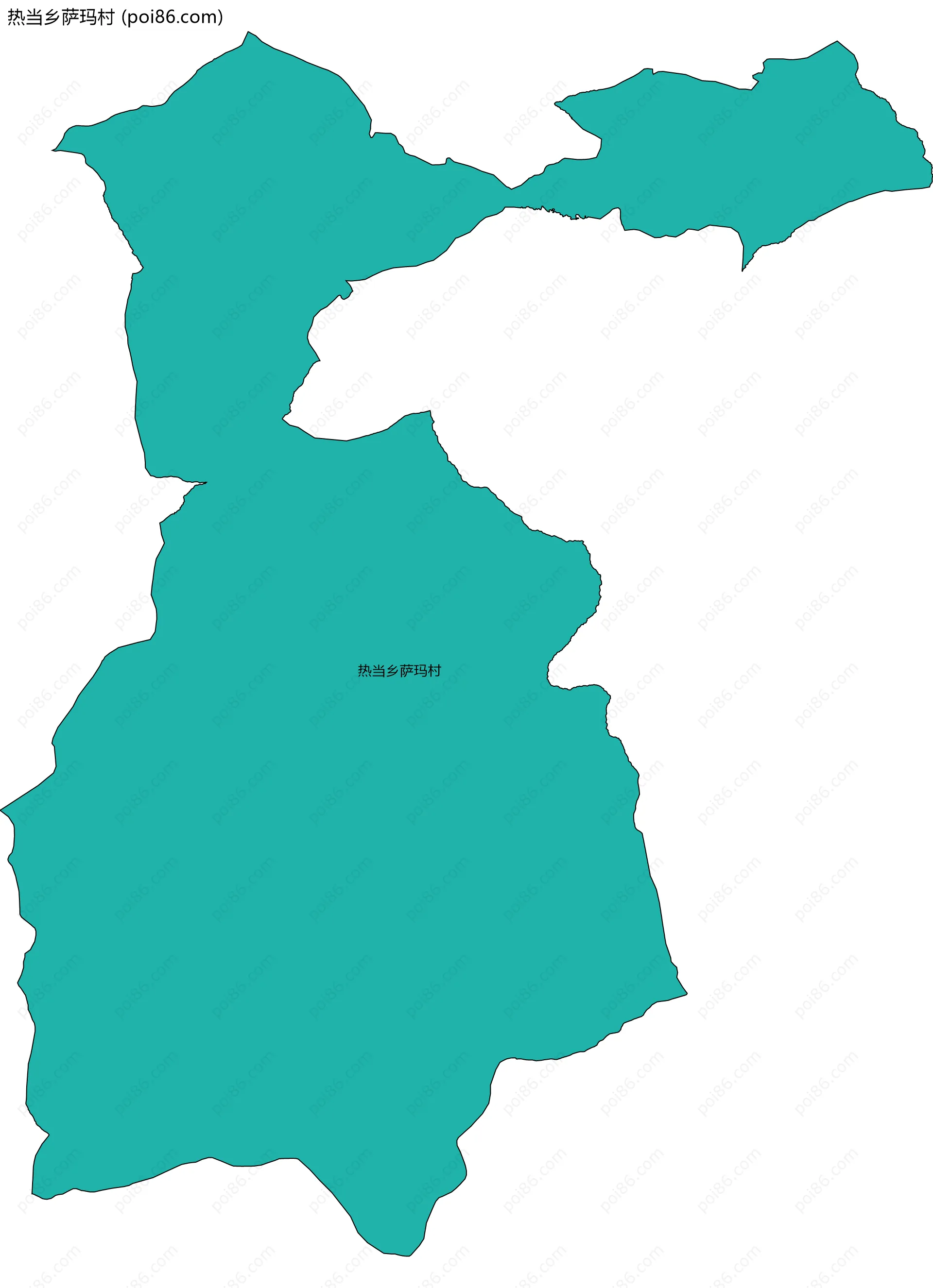 热当乡萨玛村边界地图