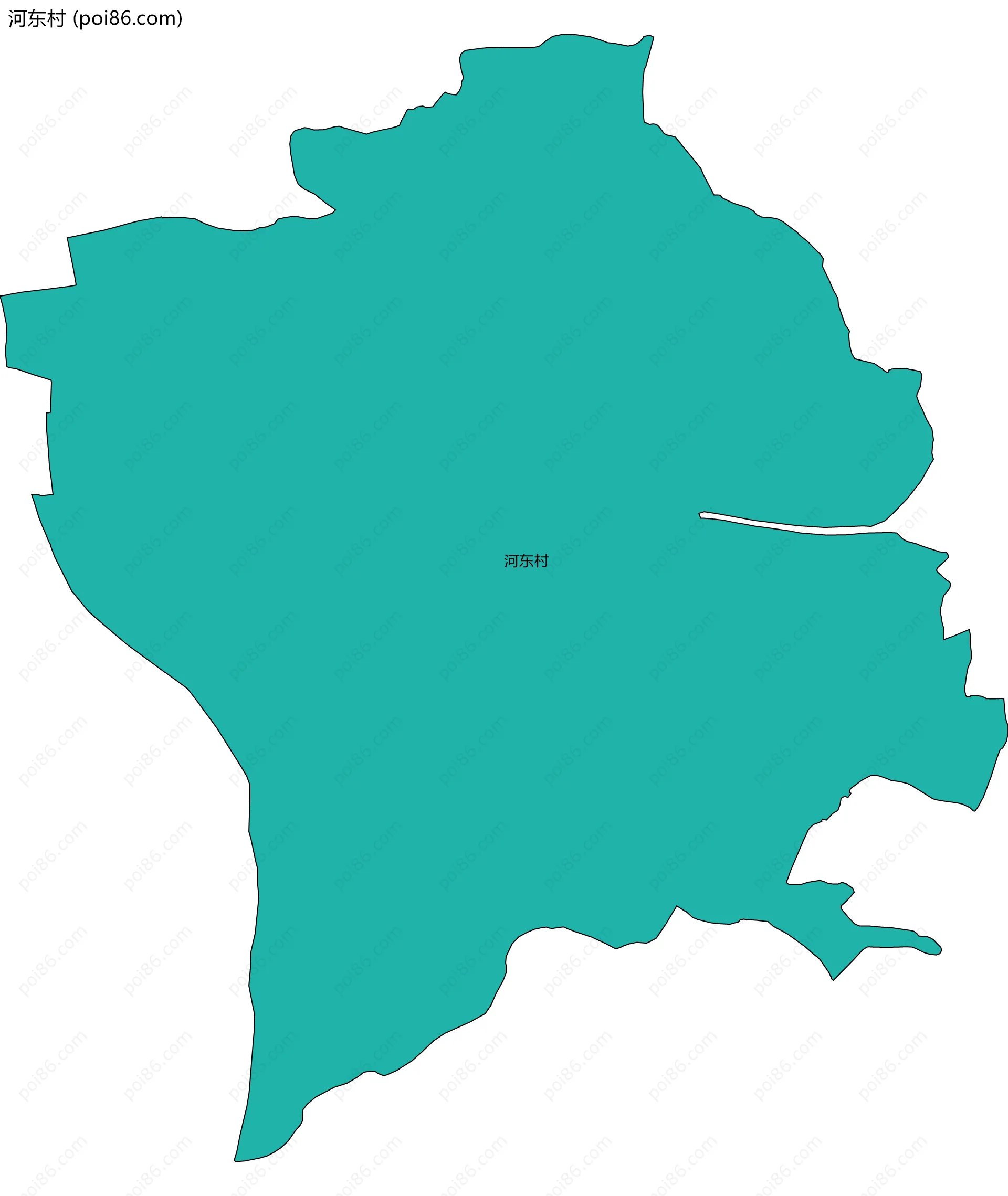 河东村边界地图