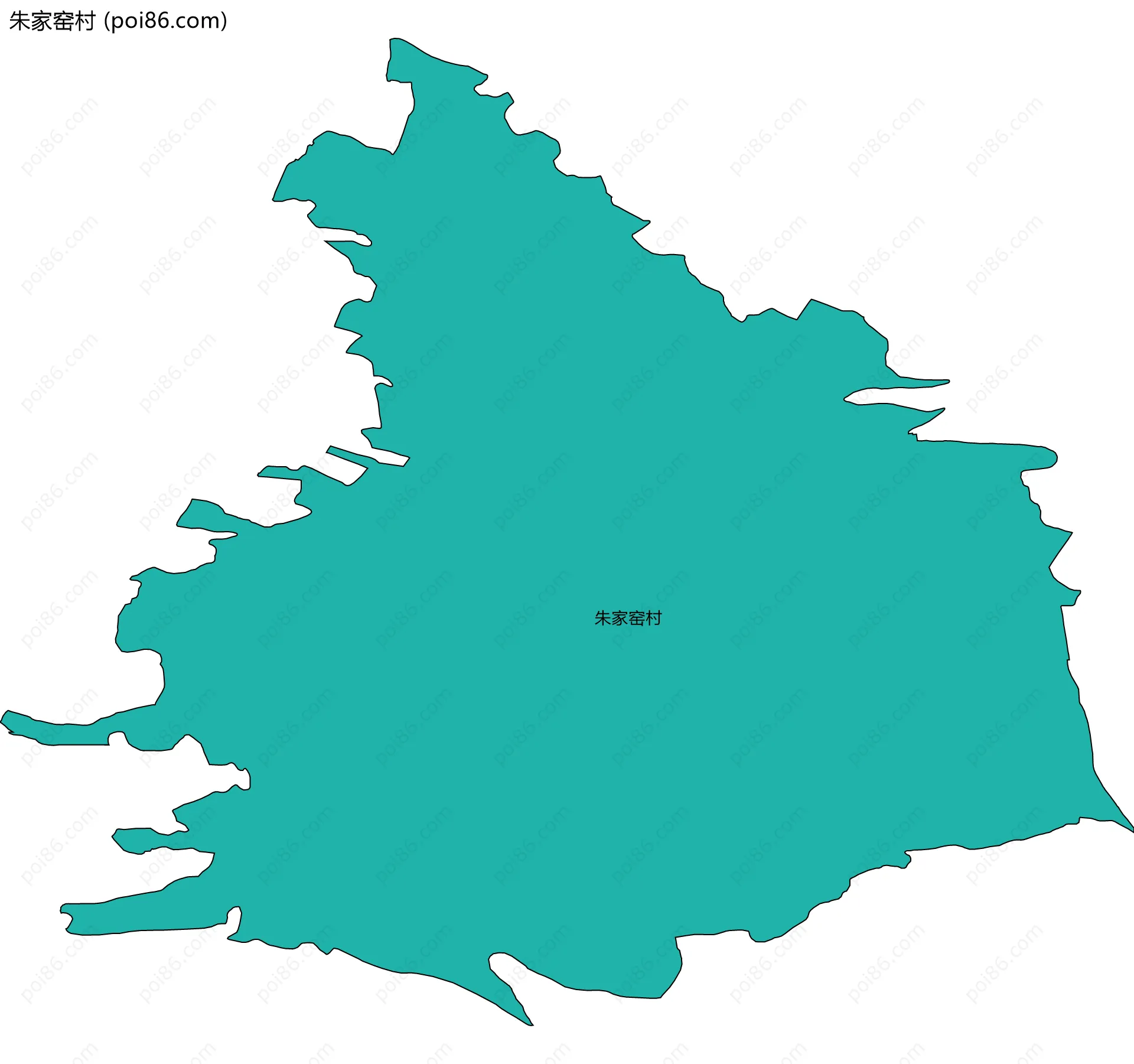 朱家窑村边界地图