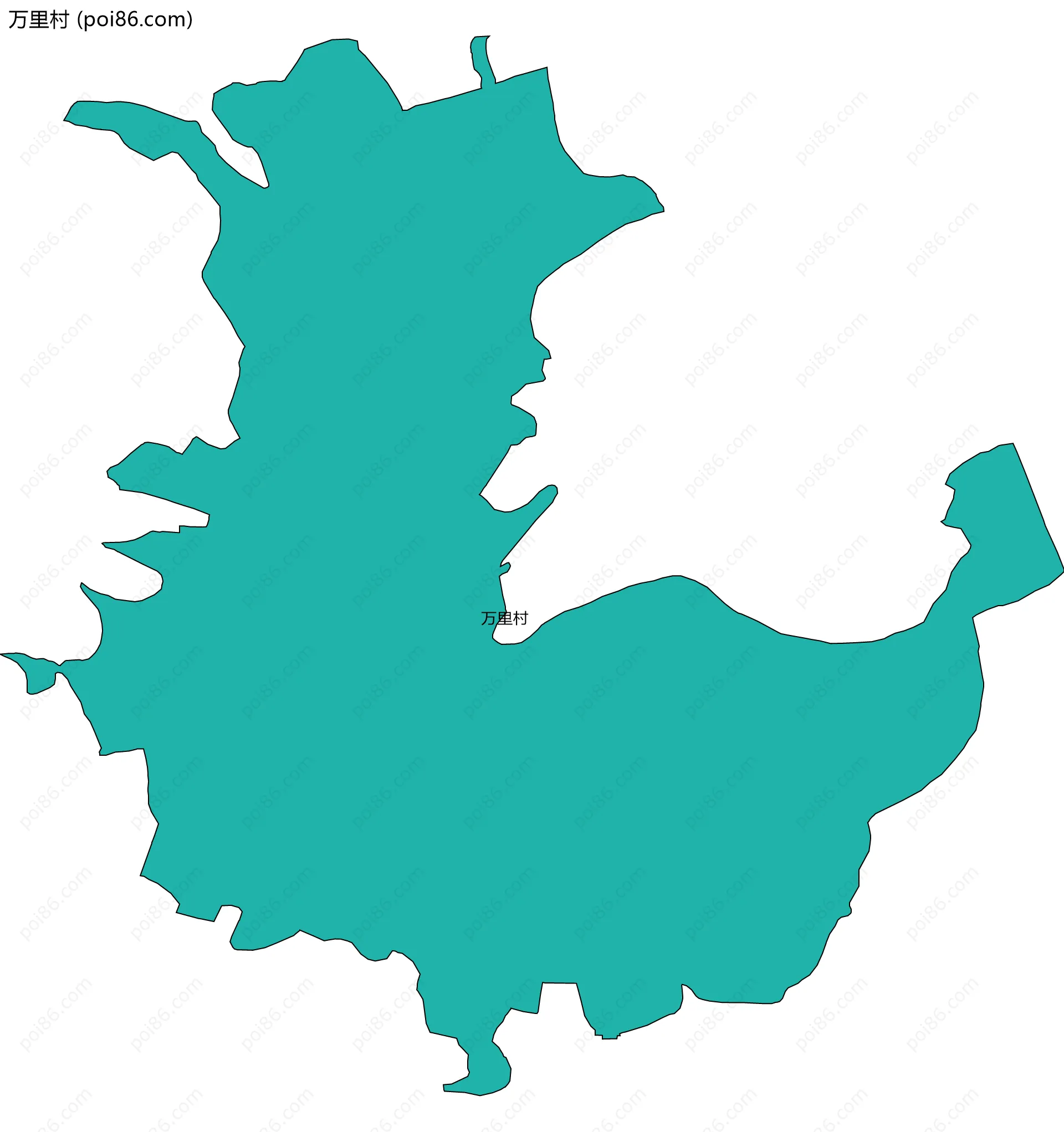 万里村边界地图