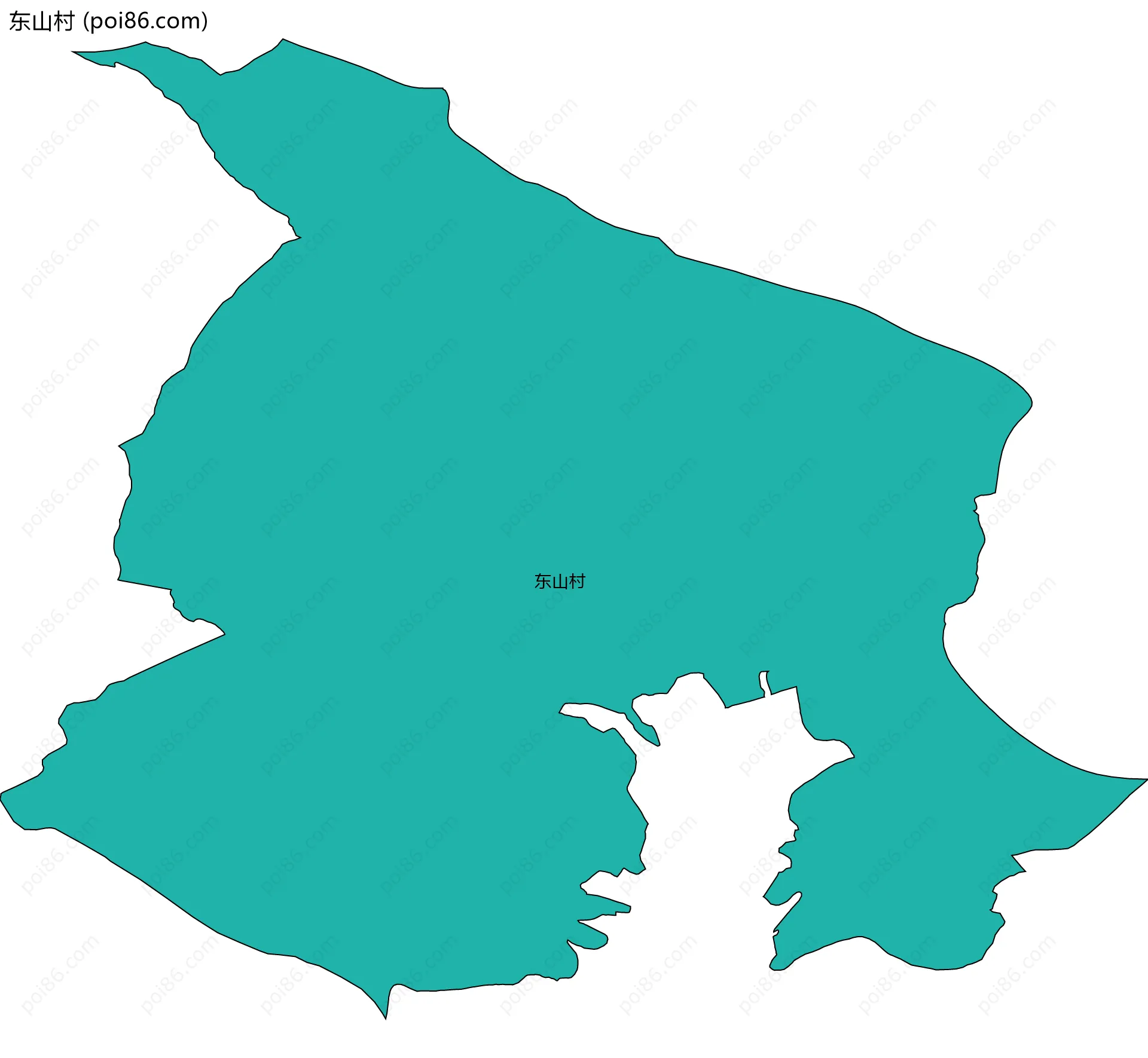 东山村边界地图