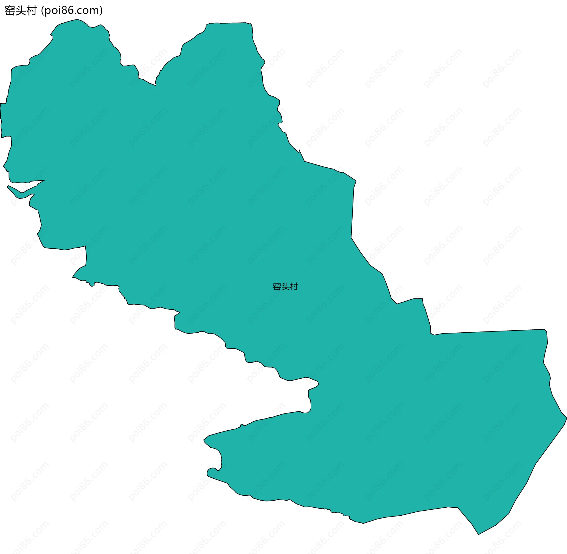 窑头村边界地图