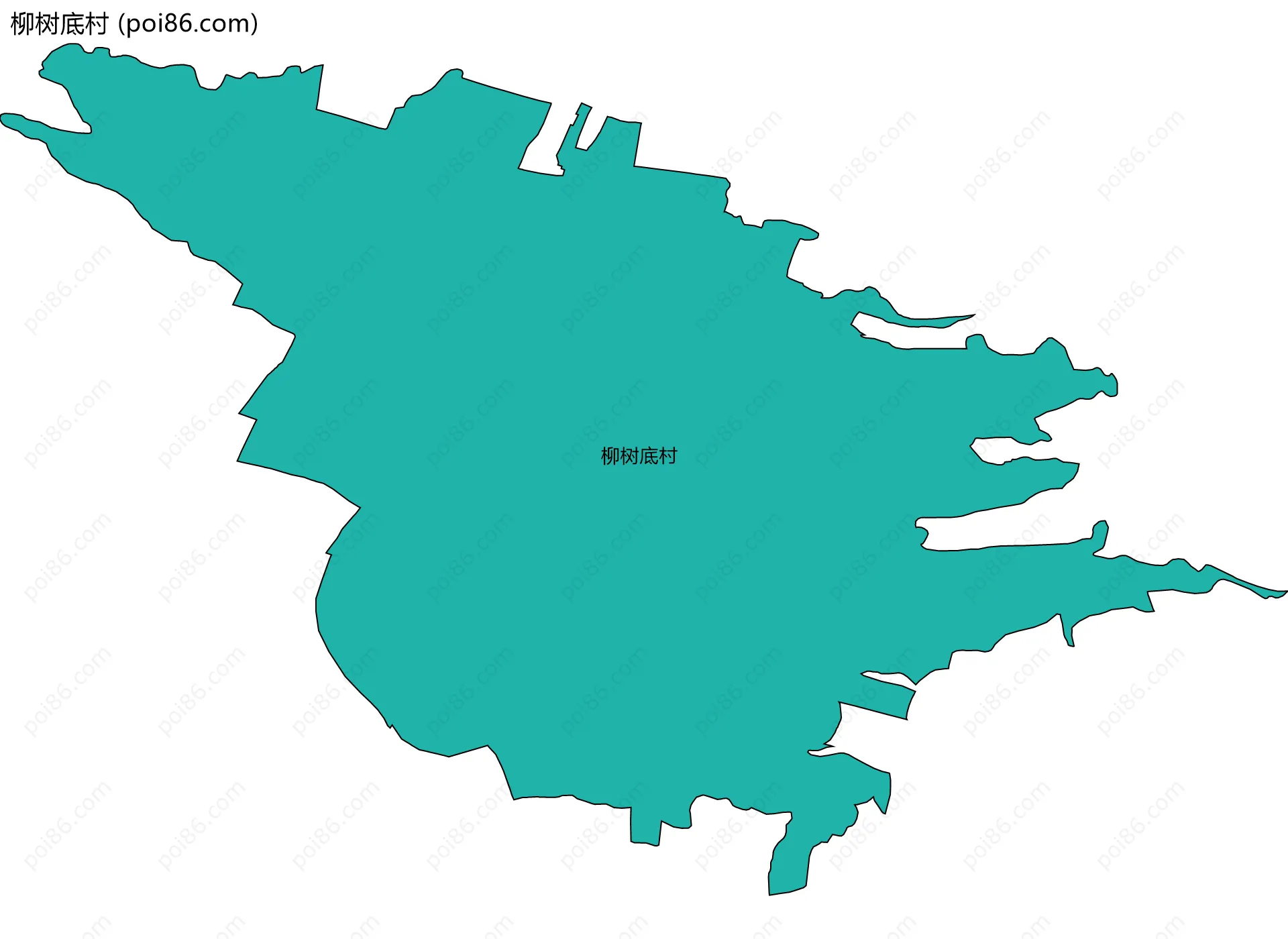 柳树底村边界地图