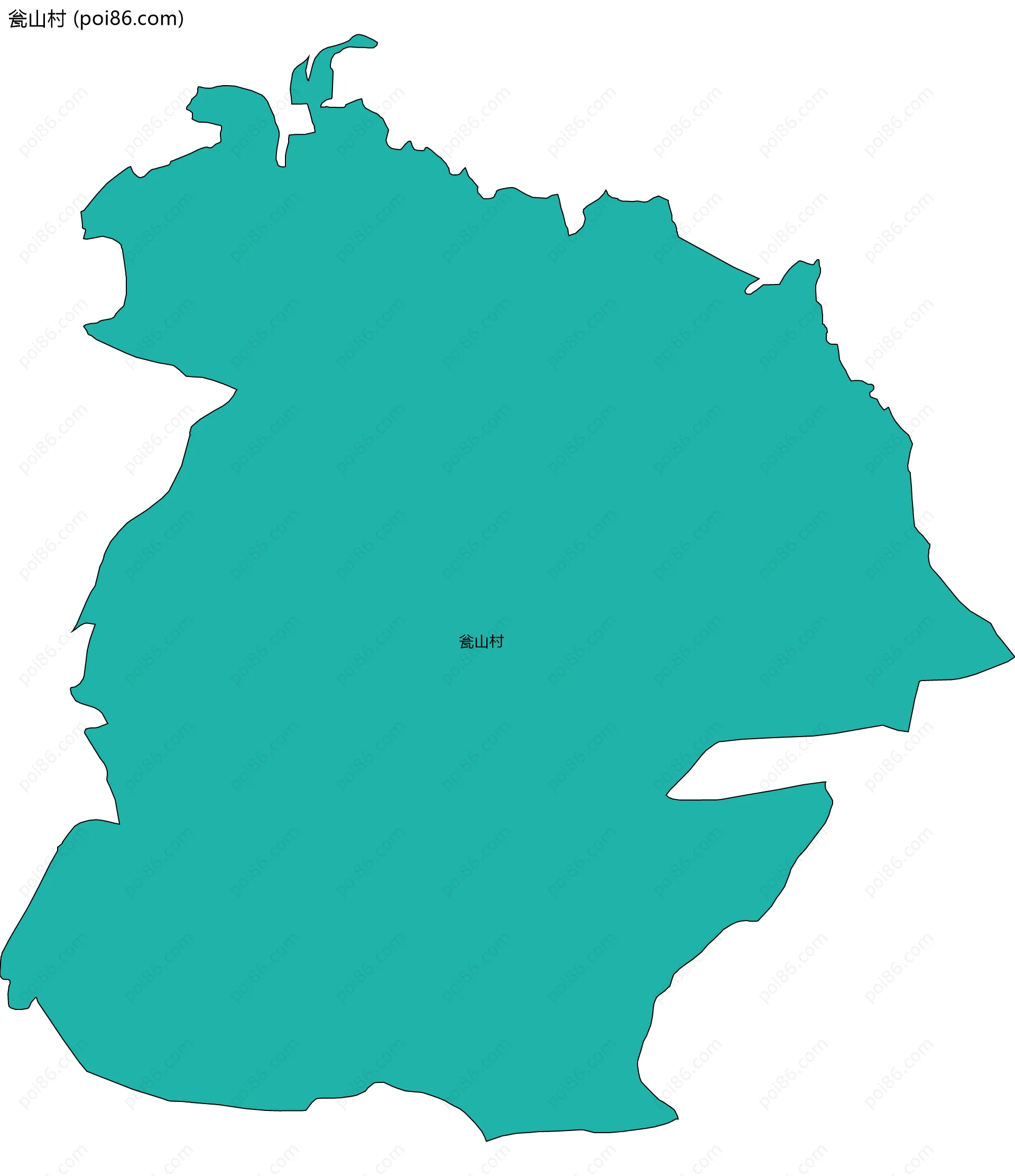 瓮山村边界地图