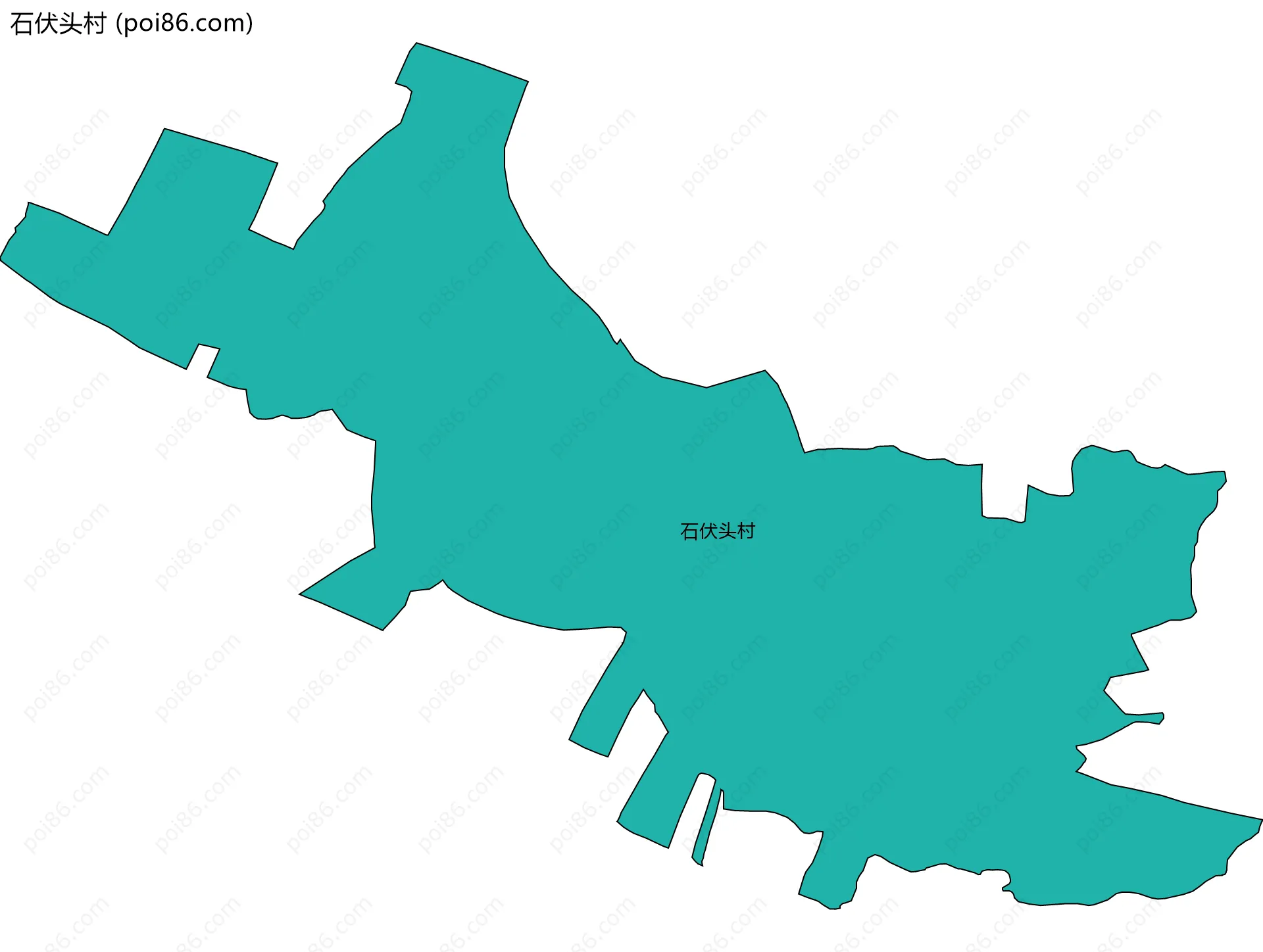 石伏头村边界地图