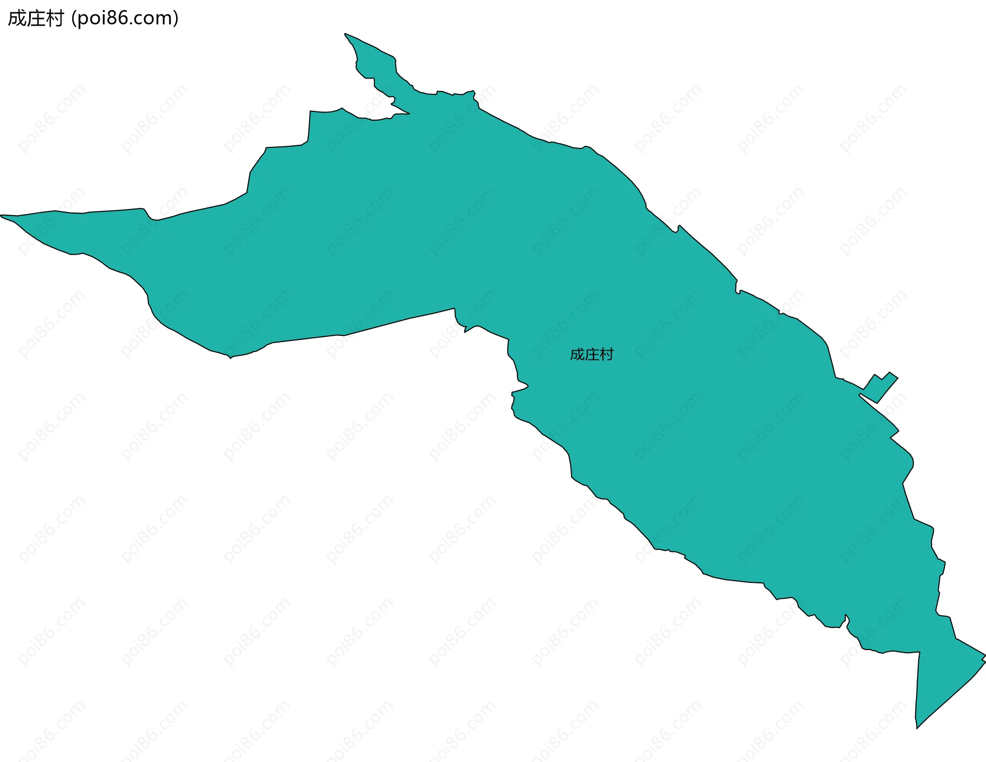 成庄村边界地图