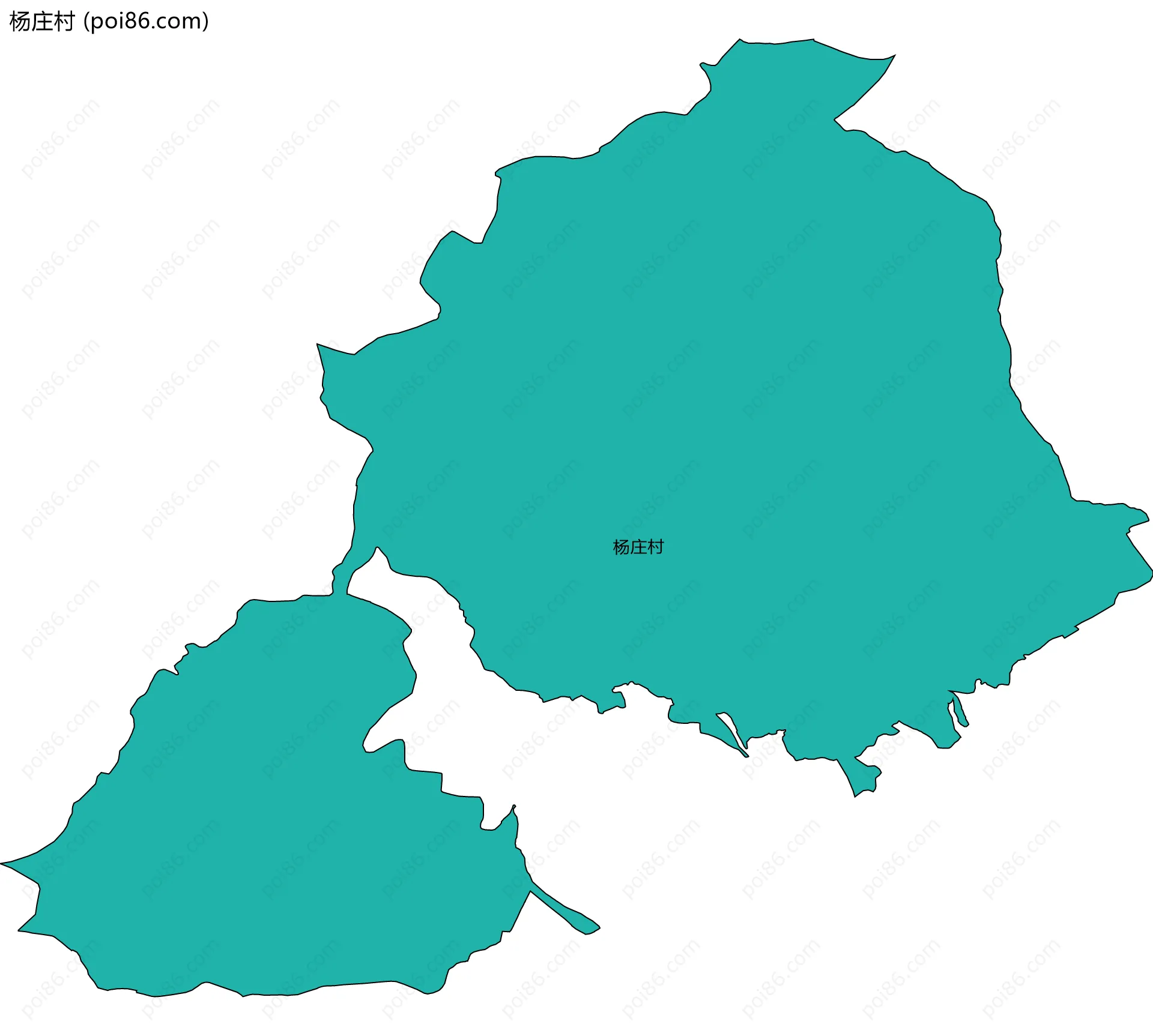 杨庄村边界地图