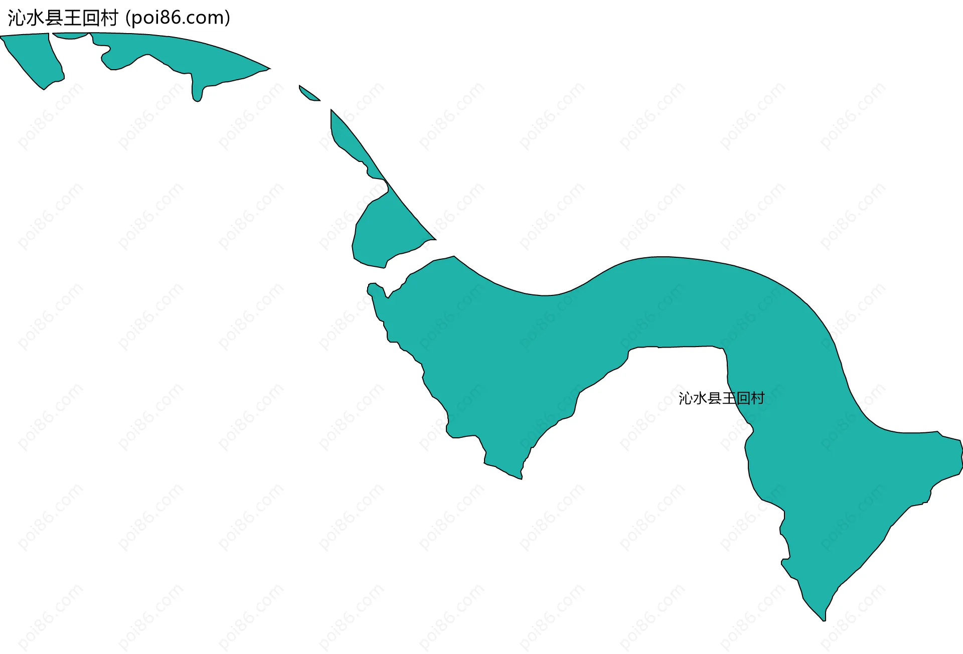 沁水县王回村边界地图